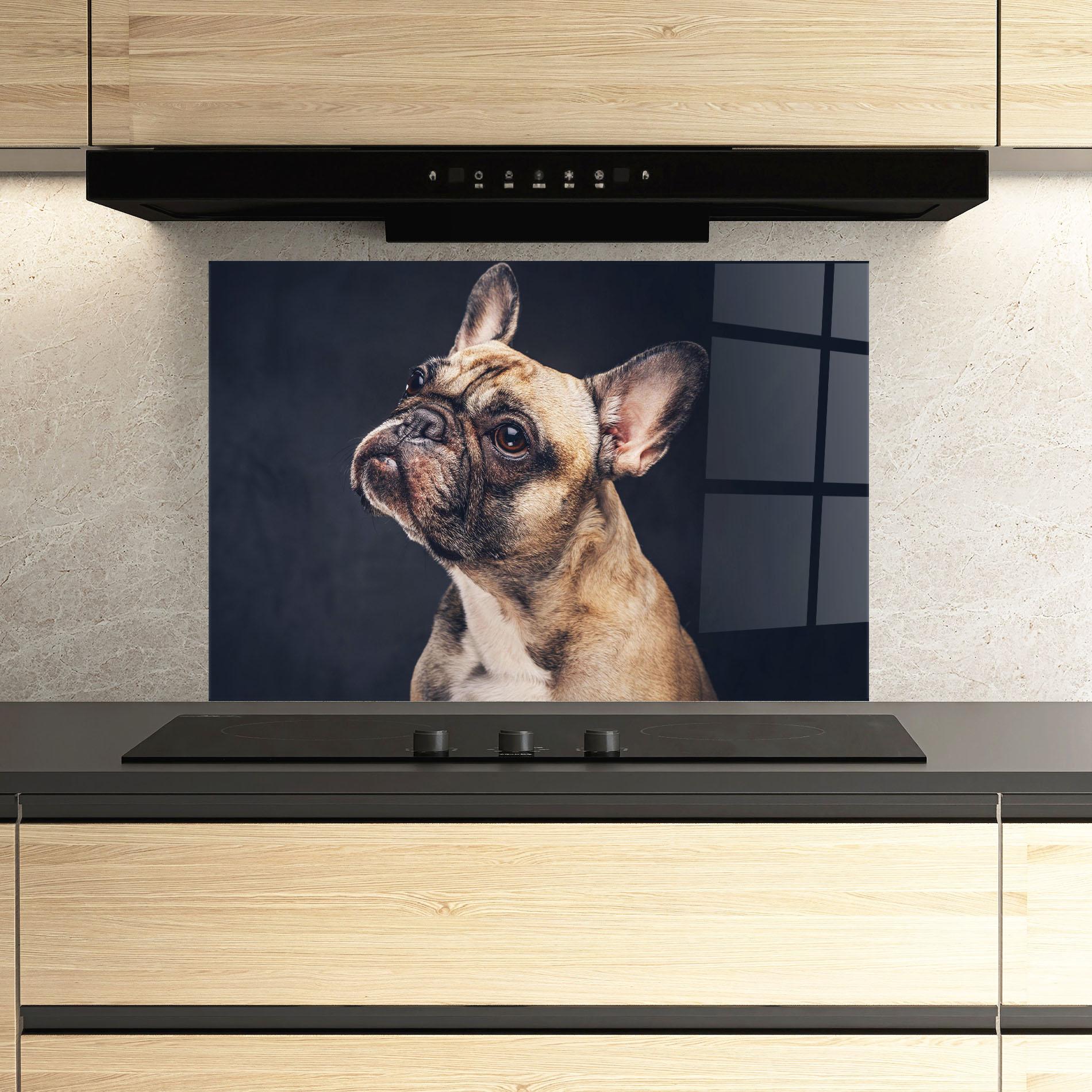 Panel Szklany do Kuchni Funny Face Dog mockup 3