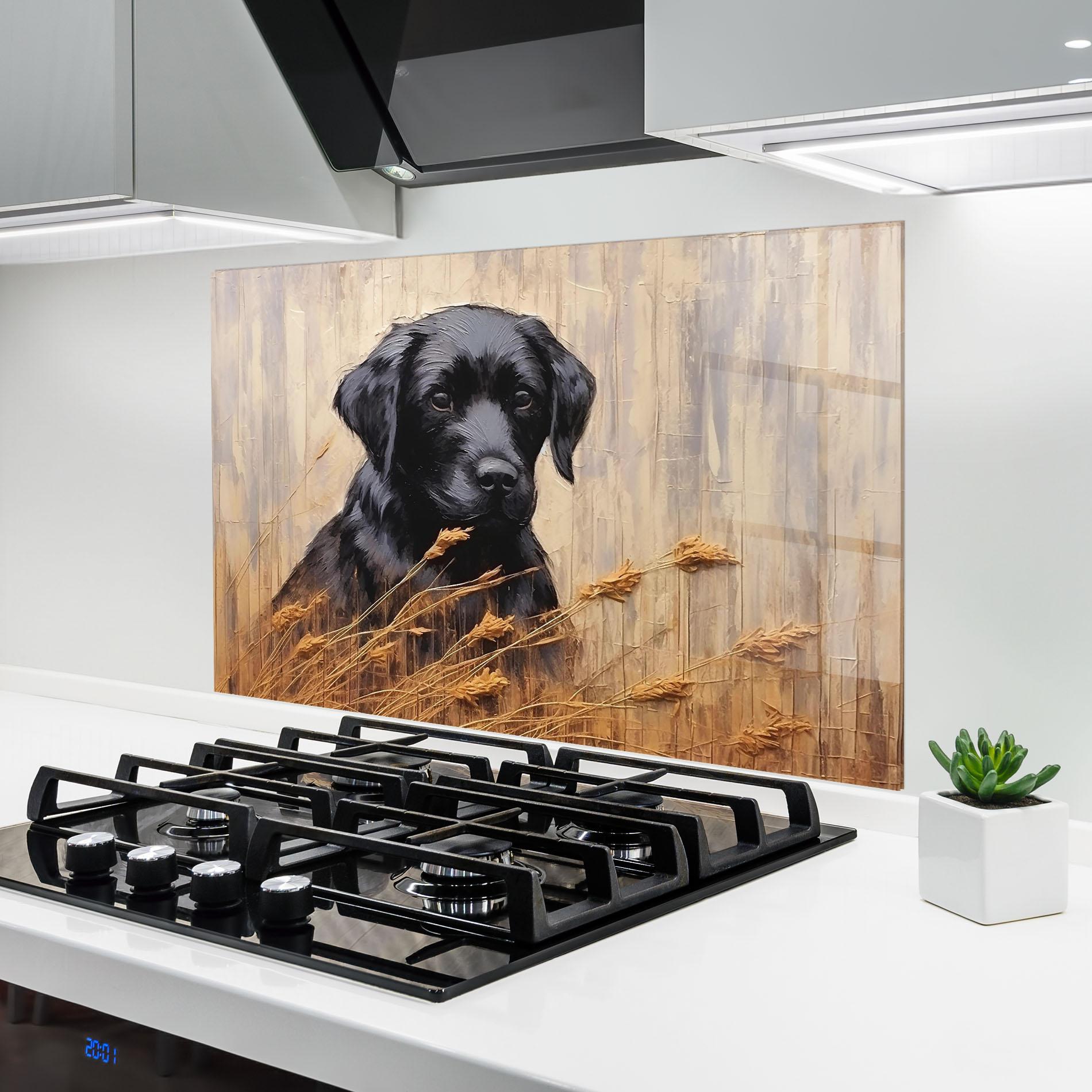 Panel Szklany do Kuchni Black Dog Art mockup 6