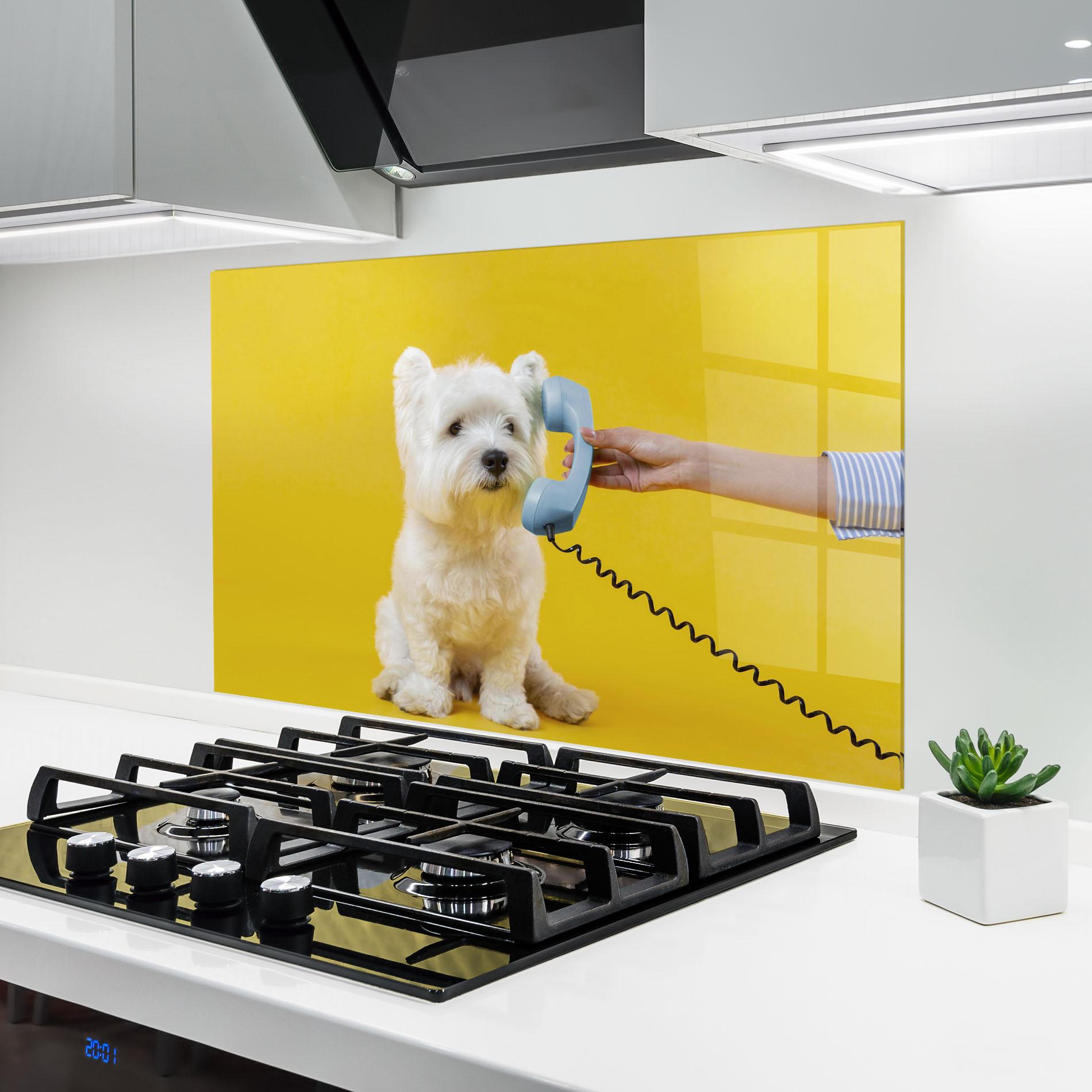 Panel Szklany do Kuchni Cute Little Dog mockup 6