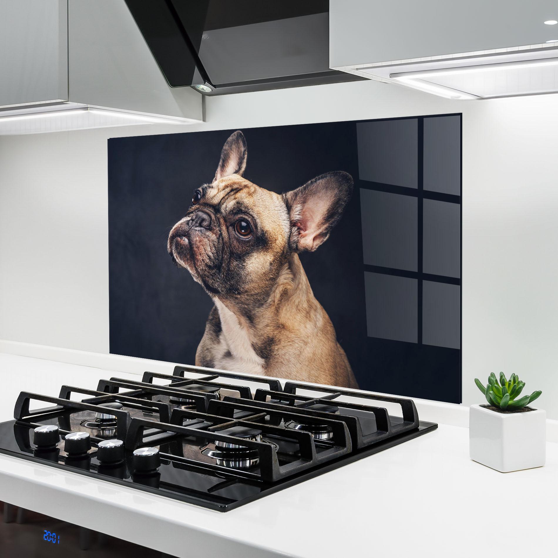 Panel Szklany do Kuchni Funny Face Dog mockup 6