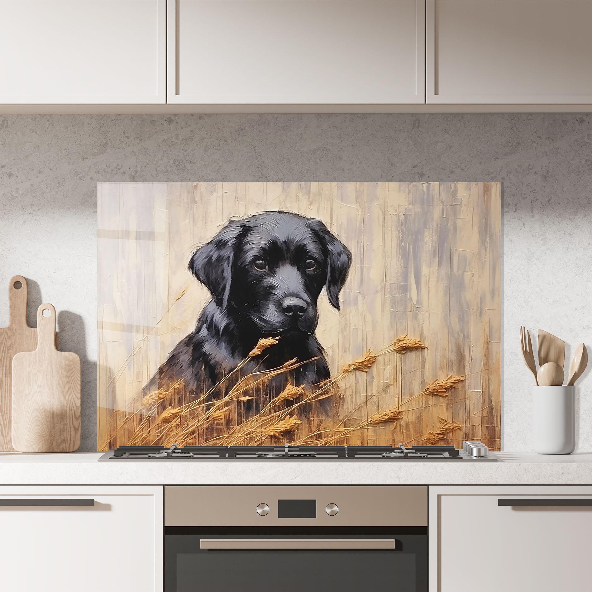 Panel Szklany do Kuchni Black Dog Art mockup 7
