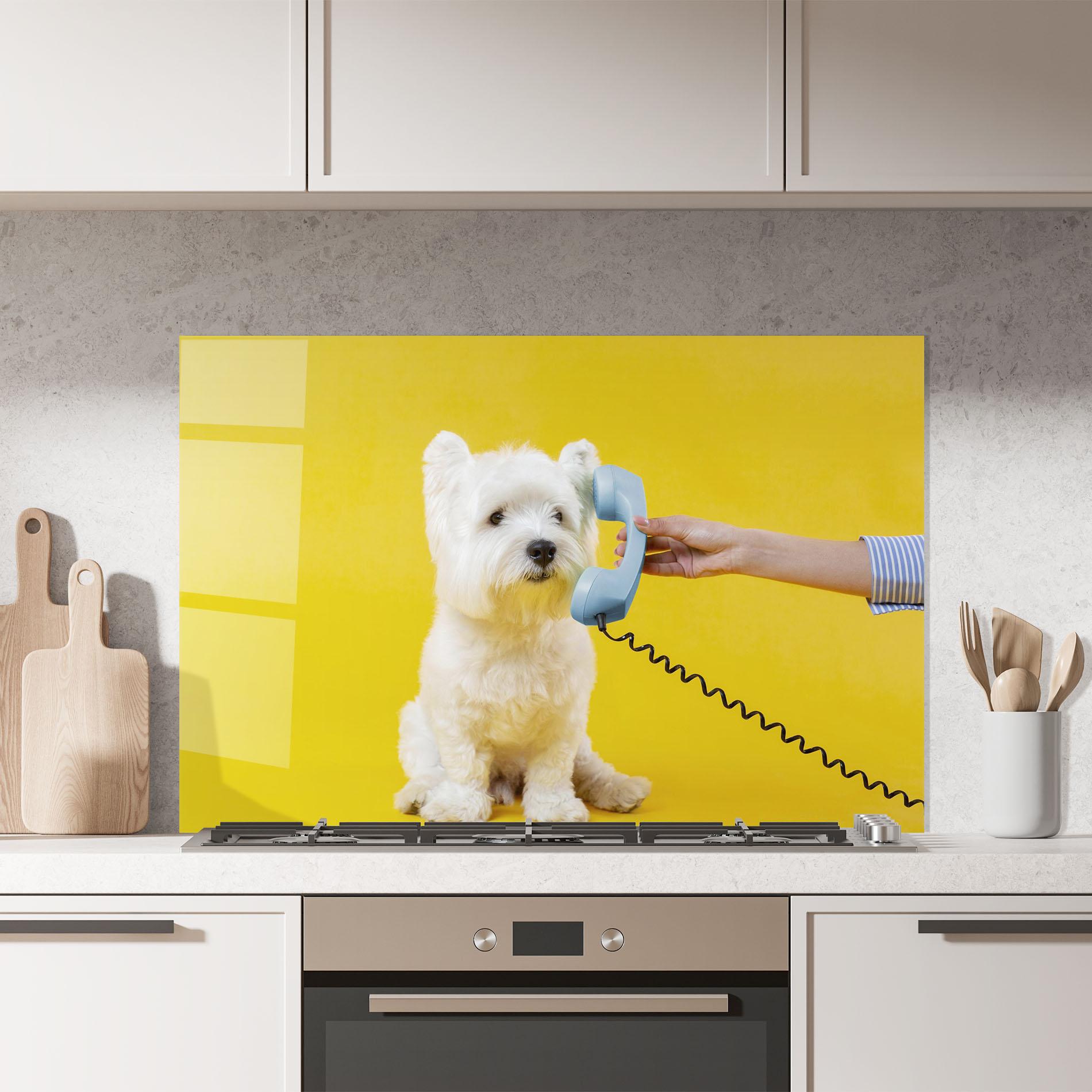 Panel Szklany do Kuchni Cute Little Dog mockup 7