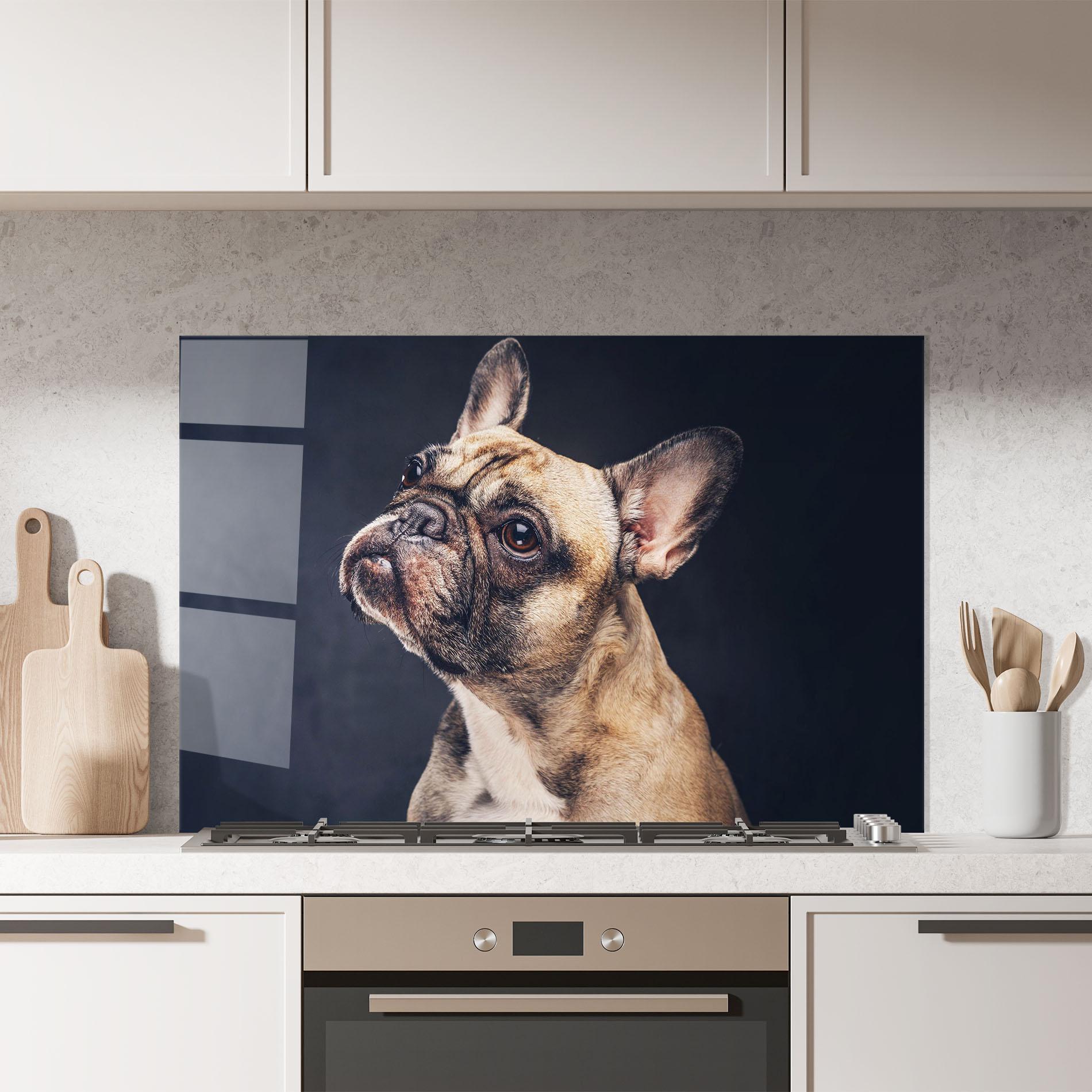 Panel Szklany do Kuchni Funny Face Dog mockup 7