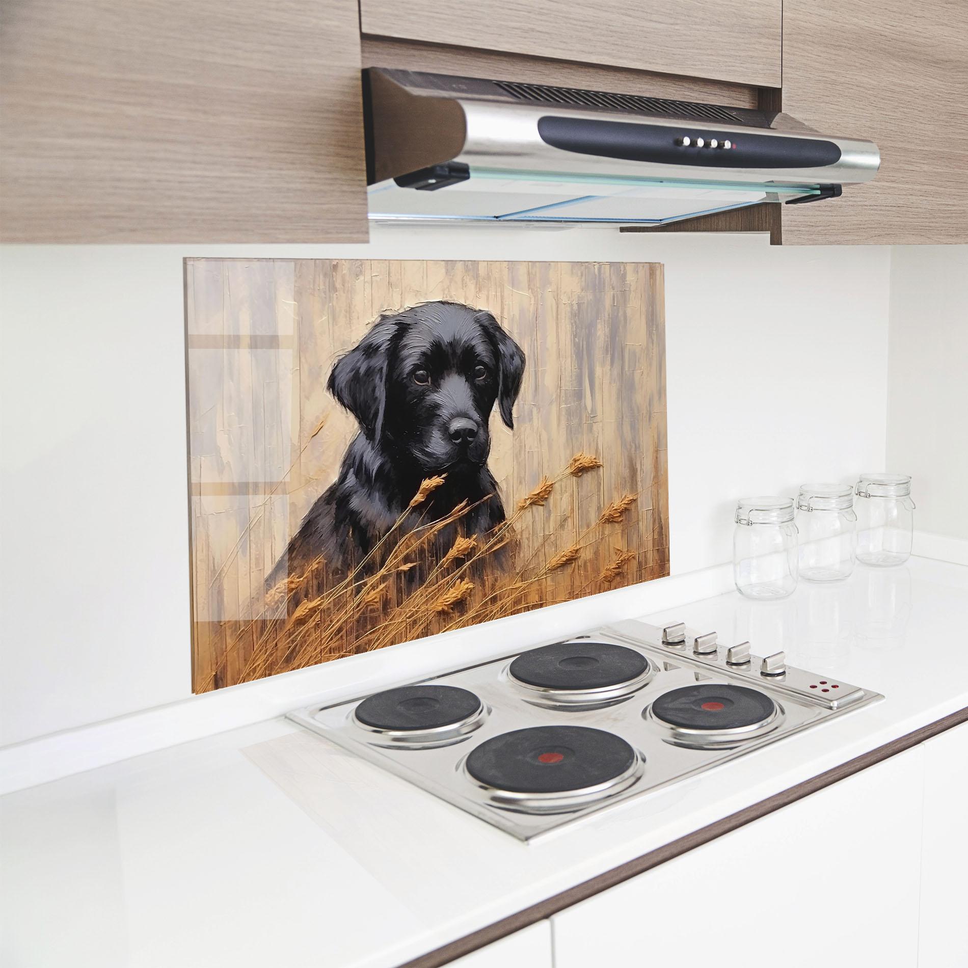 Panel Szklany do Kuchni Black Dog Art mockup 8