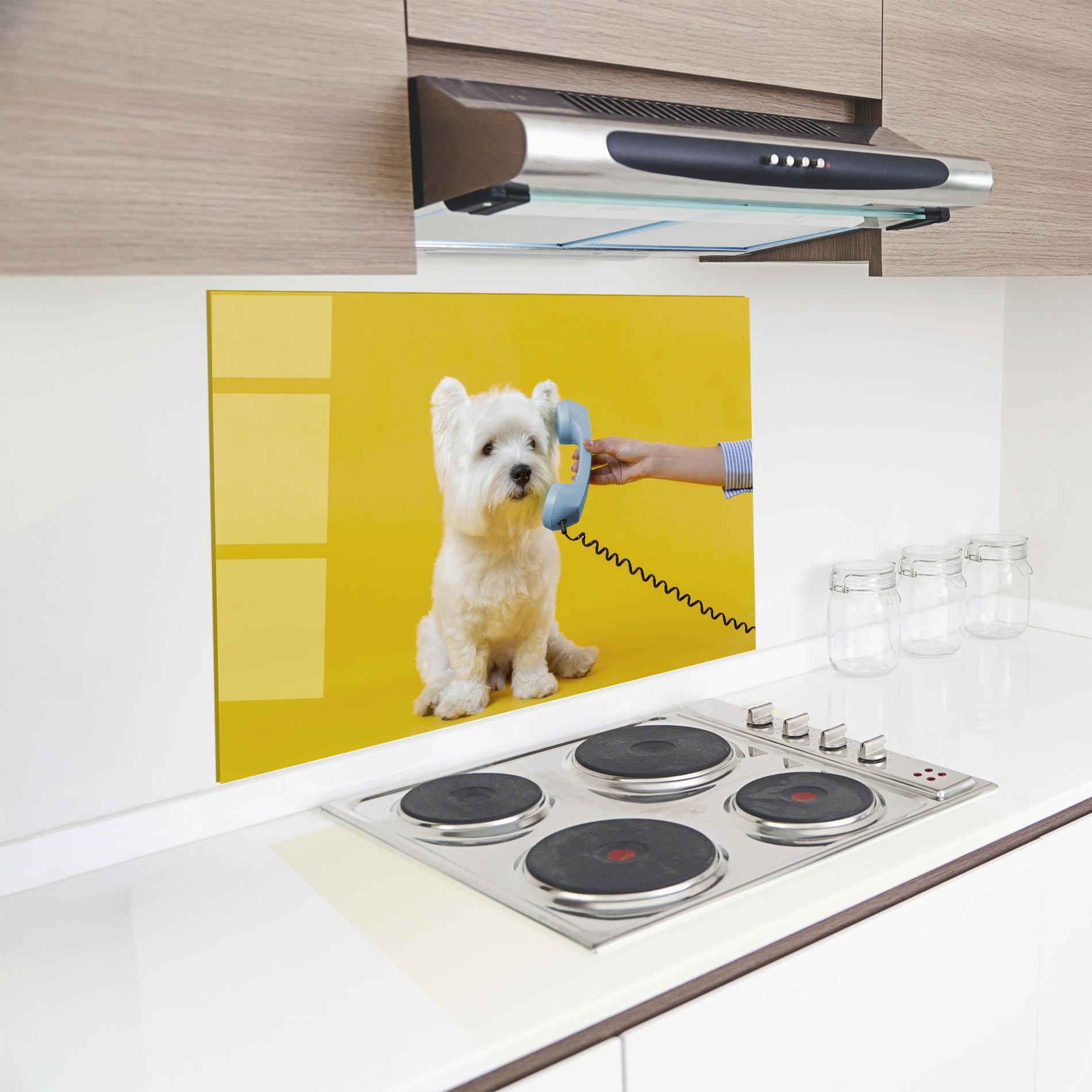 Panel Szklany do Kuchni Cute Little Dog mockup 8