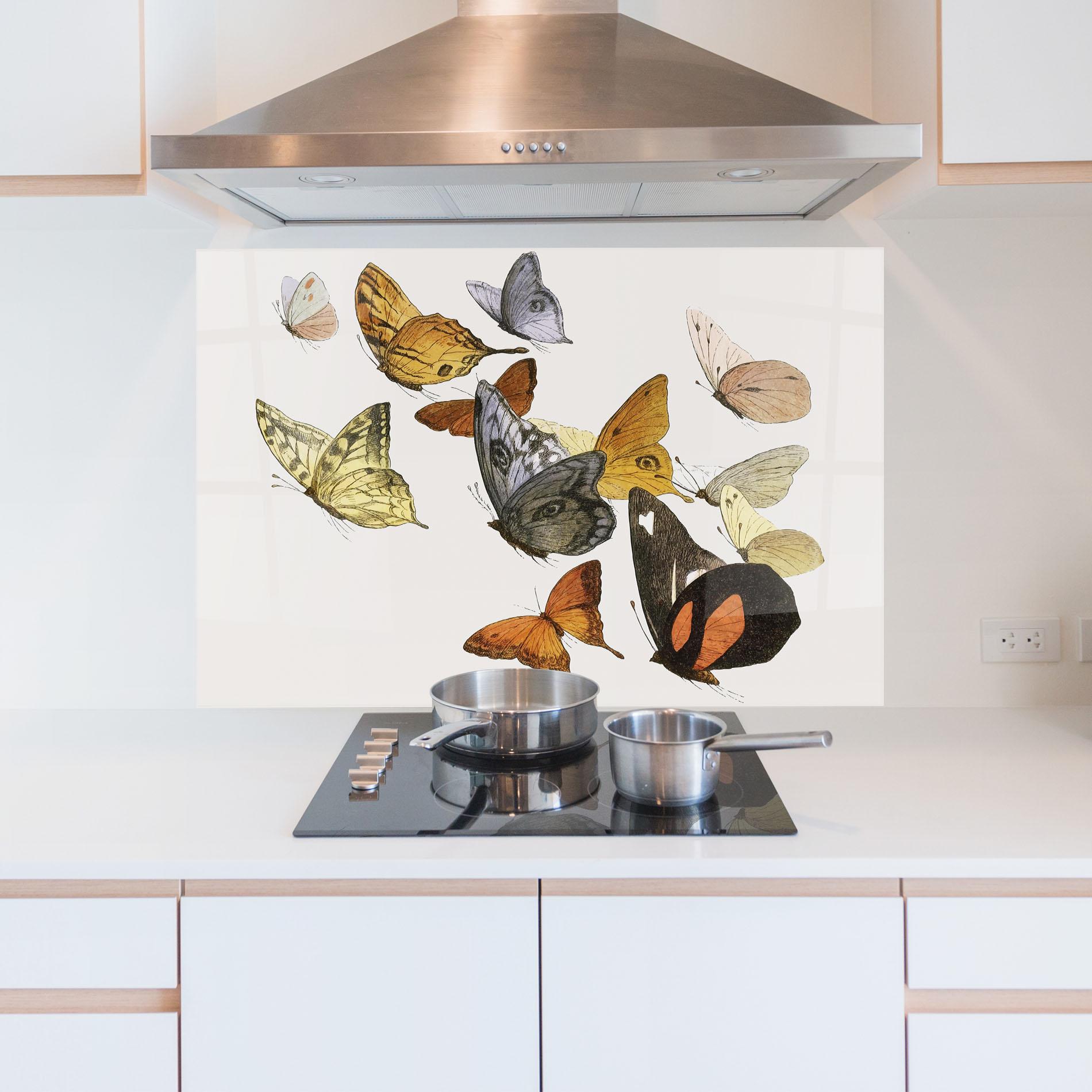 Panel Szklany do Kuchni Butterfly Floating mockup 5
