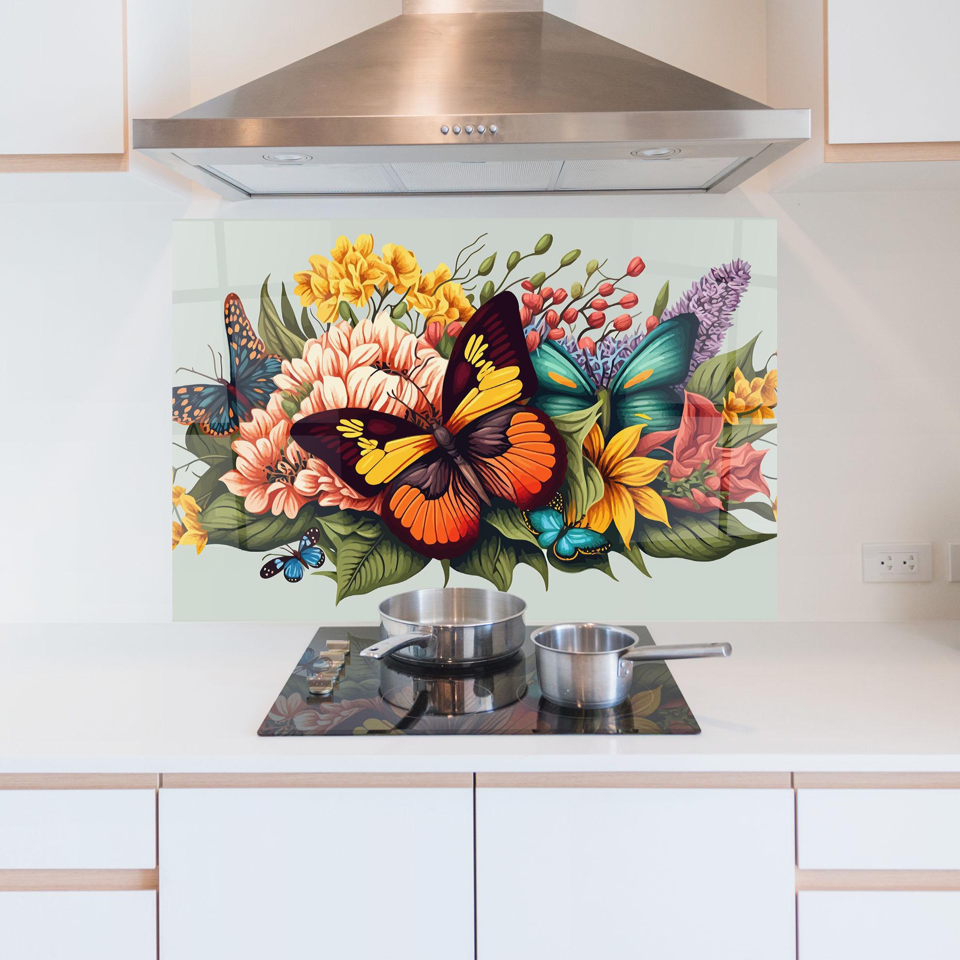 Panel Szklany do Kuchni Pretty Butterfly mockup 5