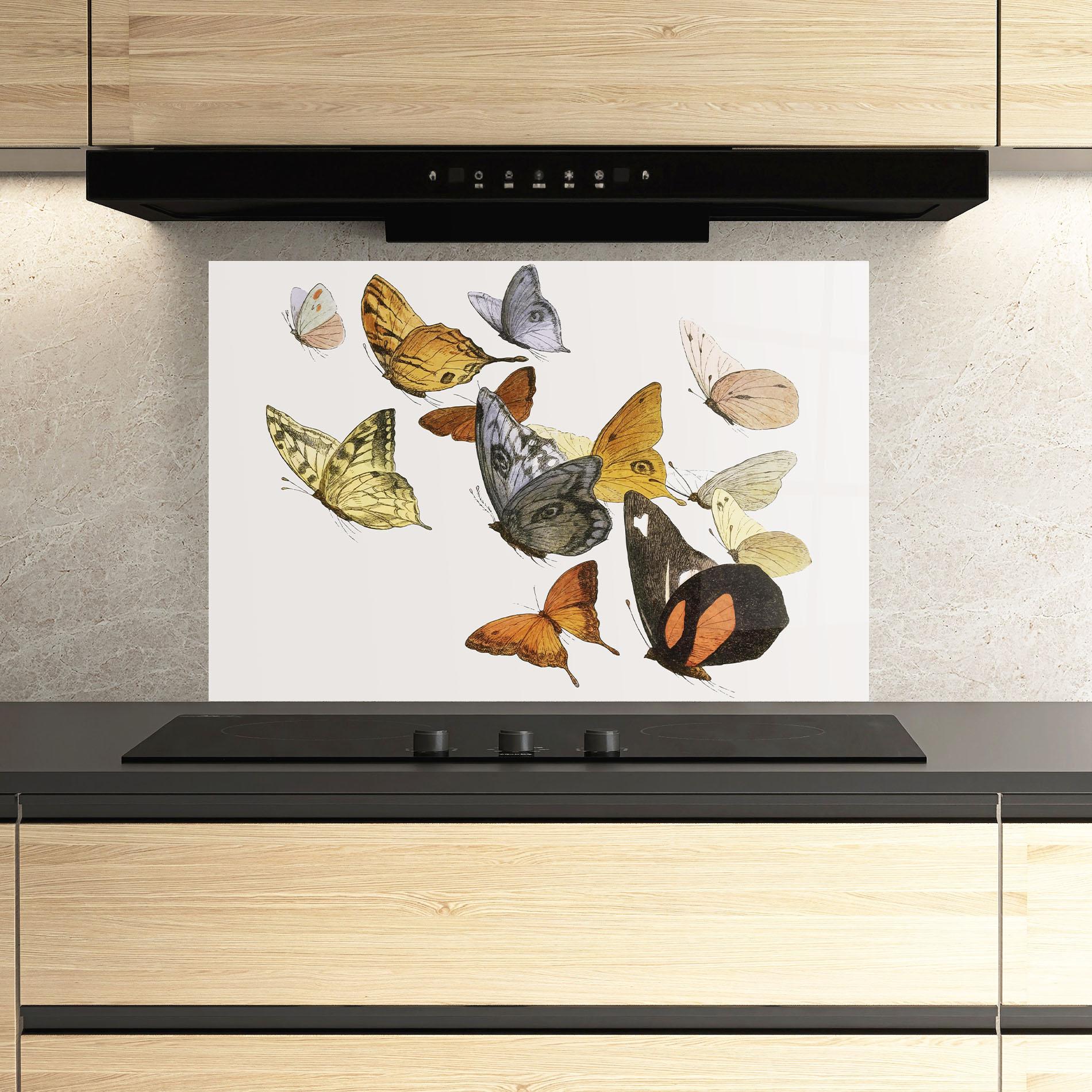 Panel Szklany do Kuchni Butterfly Floating mockup 3