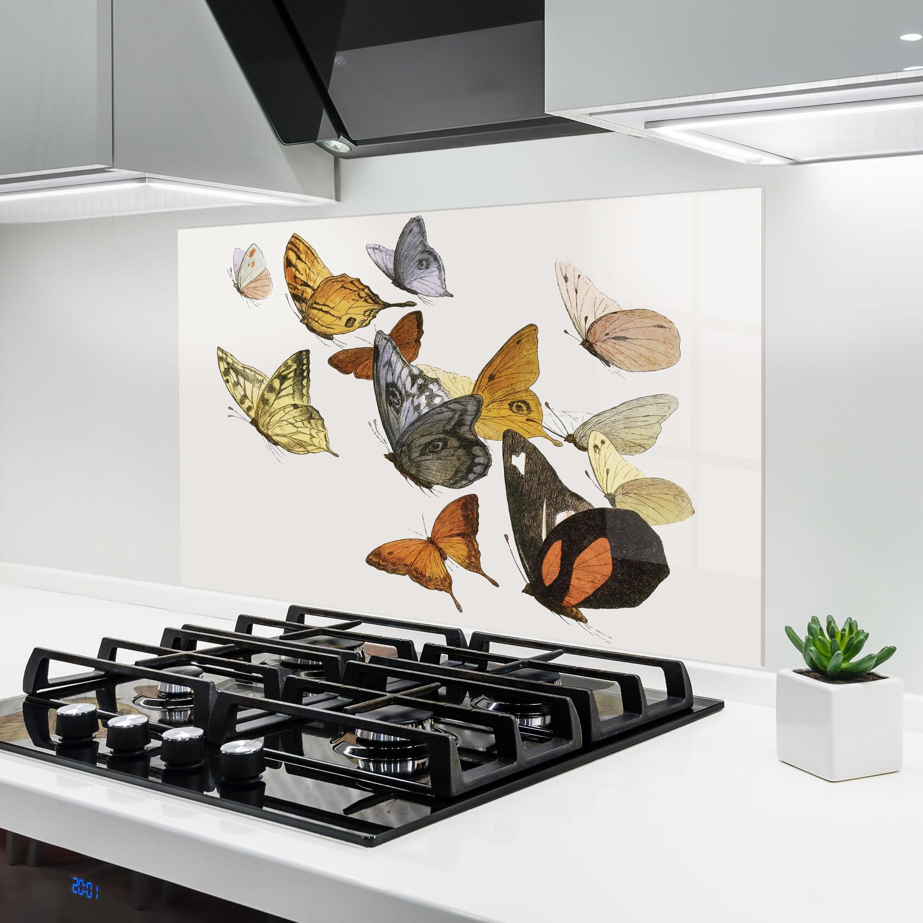 Panel Szklany do Kuchni Butterfly Floating mockup 6