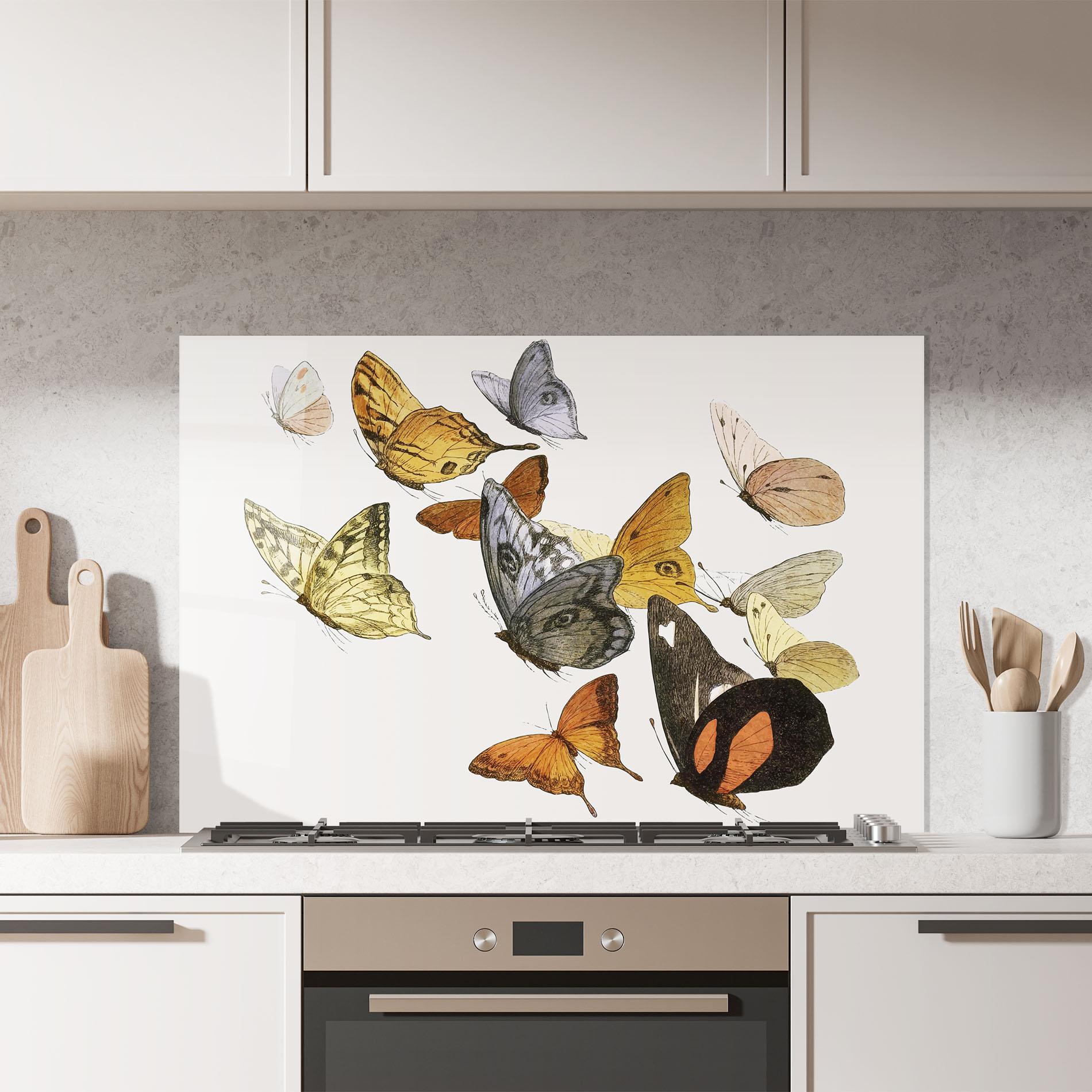 Panel Szklany do Kuchni Butterfly Floating mockup 7