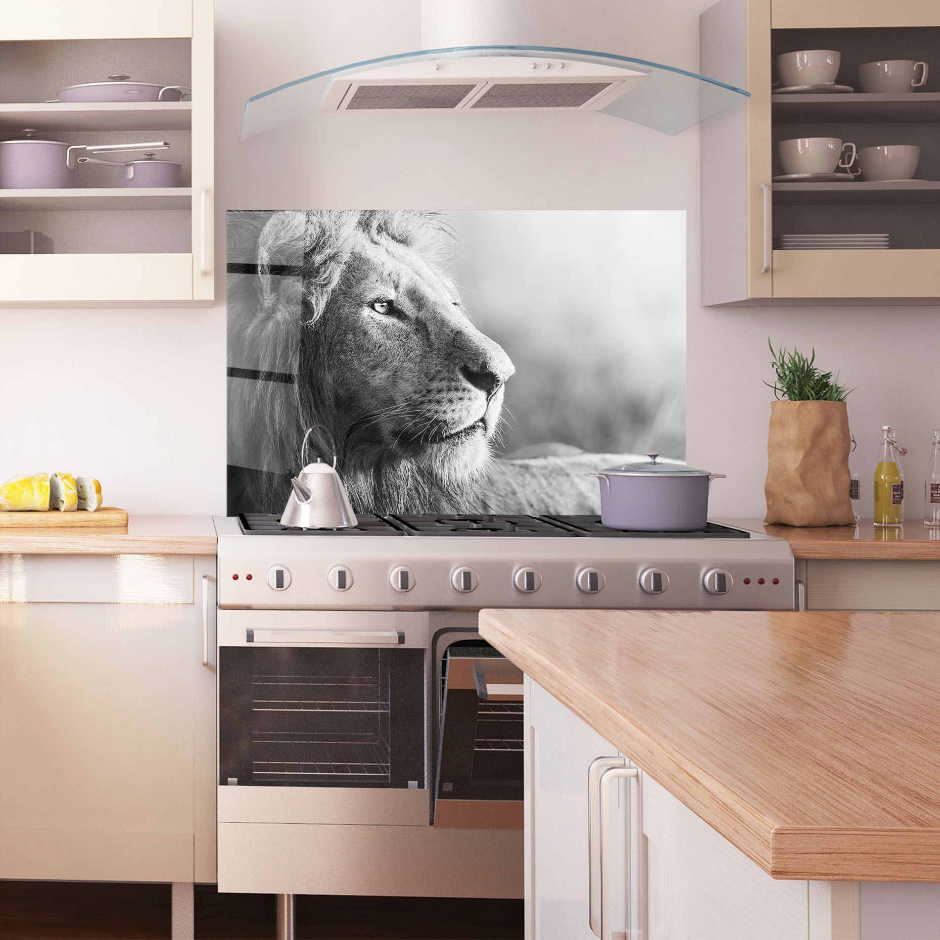 Grey Lion Head mockup 1