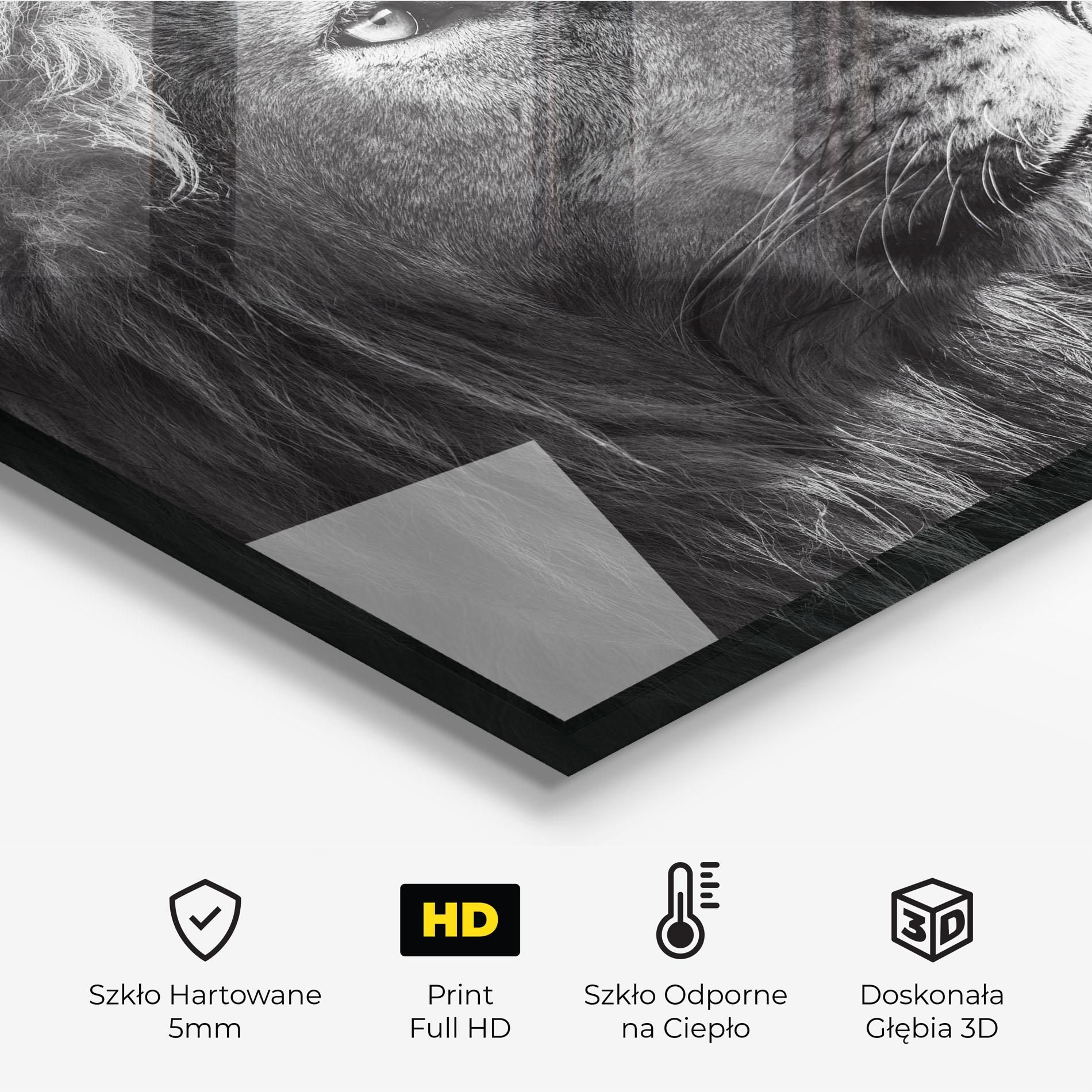 Grey Lion Head mockup 2