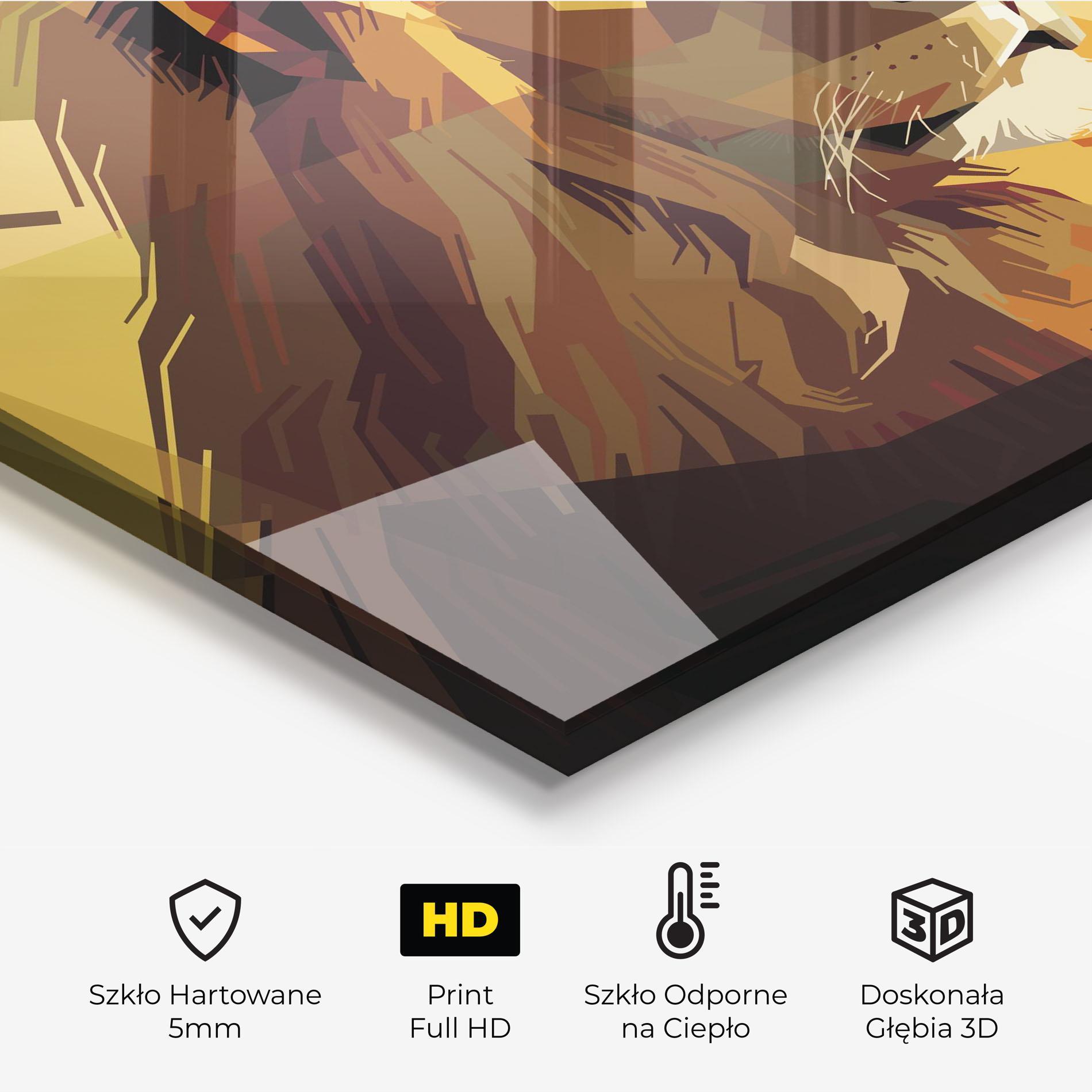 Panel Szklany do Kuchni Lion Art mockup 2
