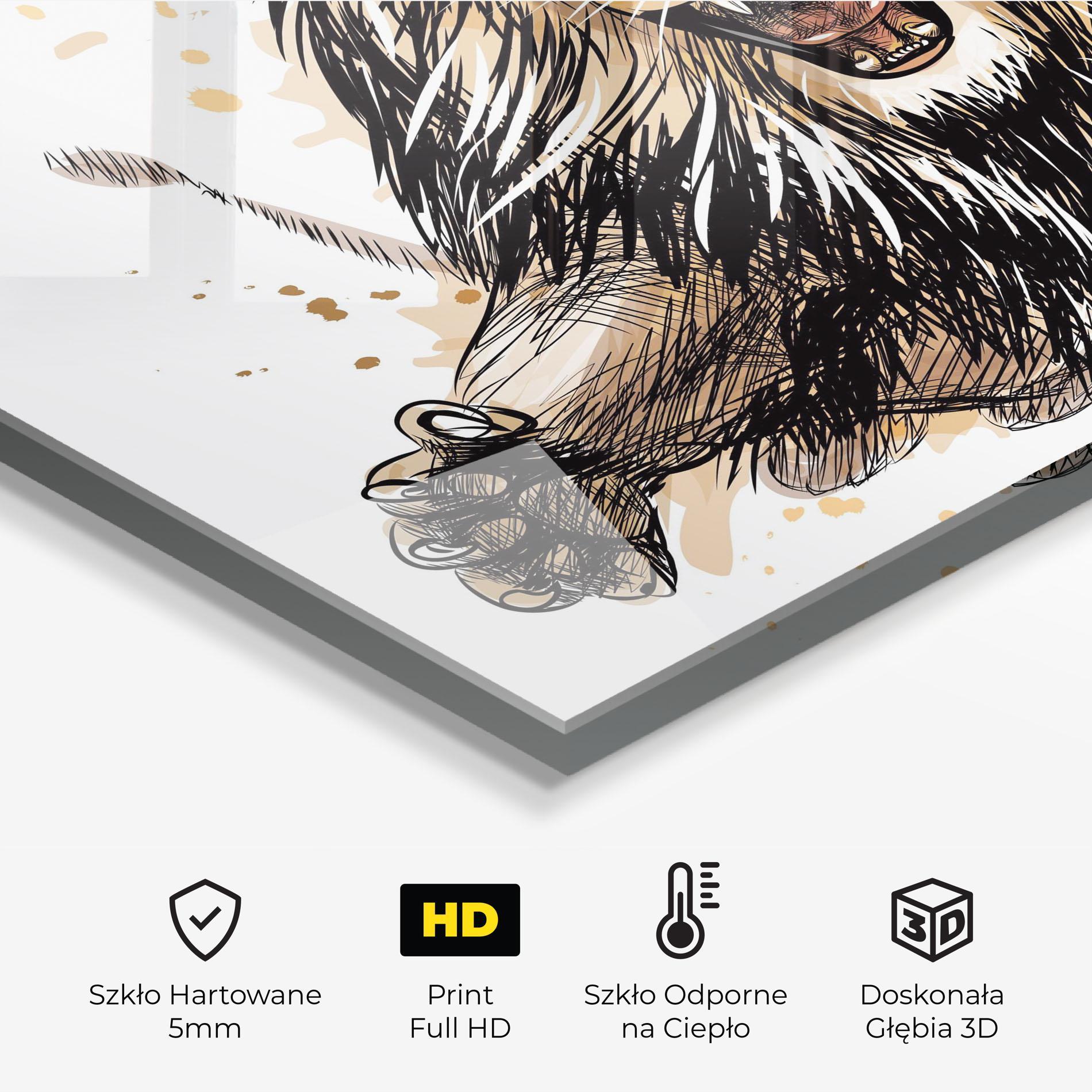 Panel Szklany do Kuchni Lion Jump mockup 2