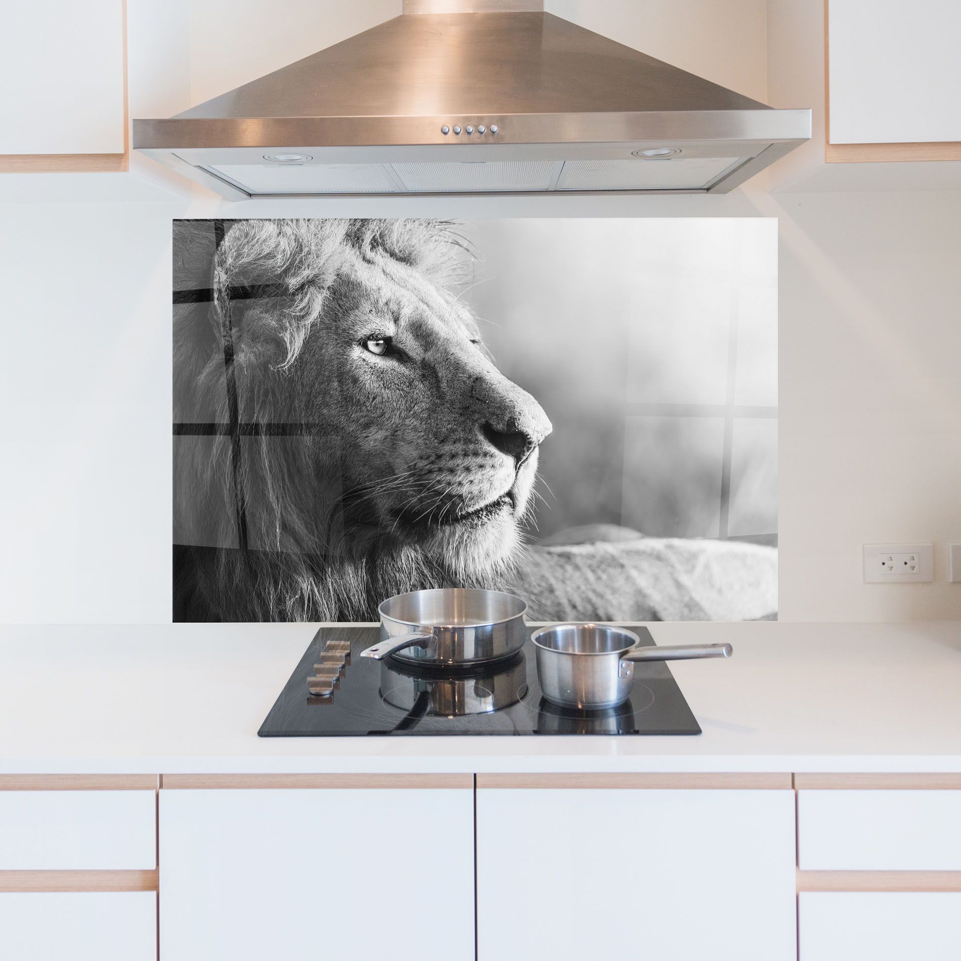 Grey Lion Head mockup 5