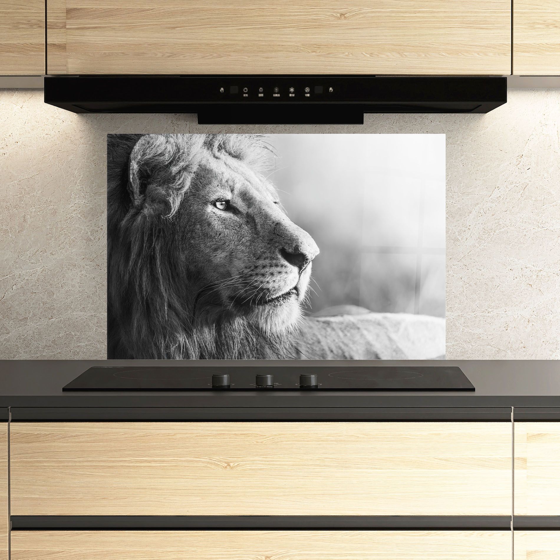 Grey Lion Head mockup 3
