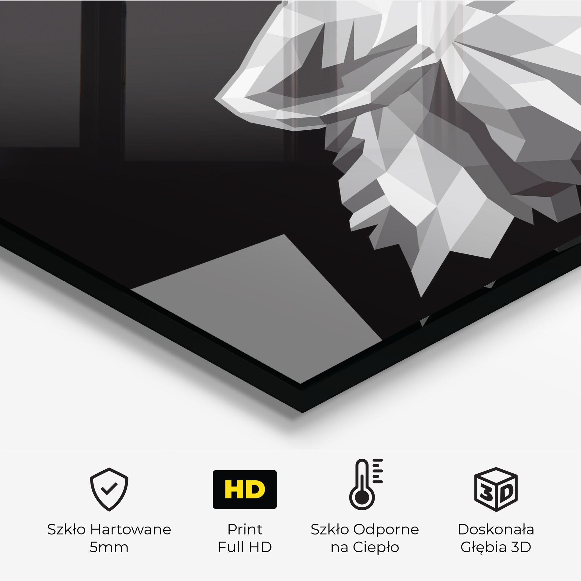 Panel Szklany do Kuchni Wolf Singing mockup 2