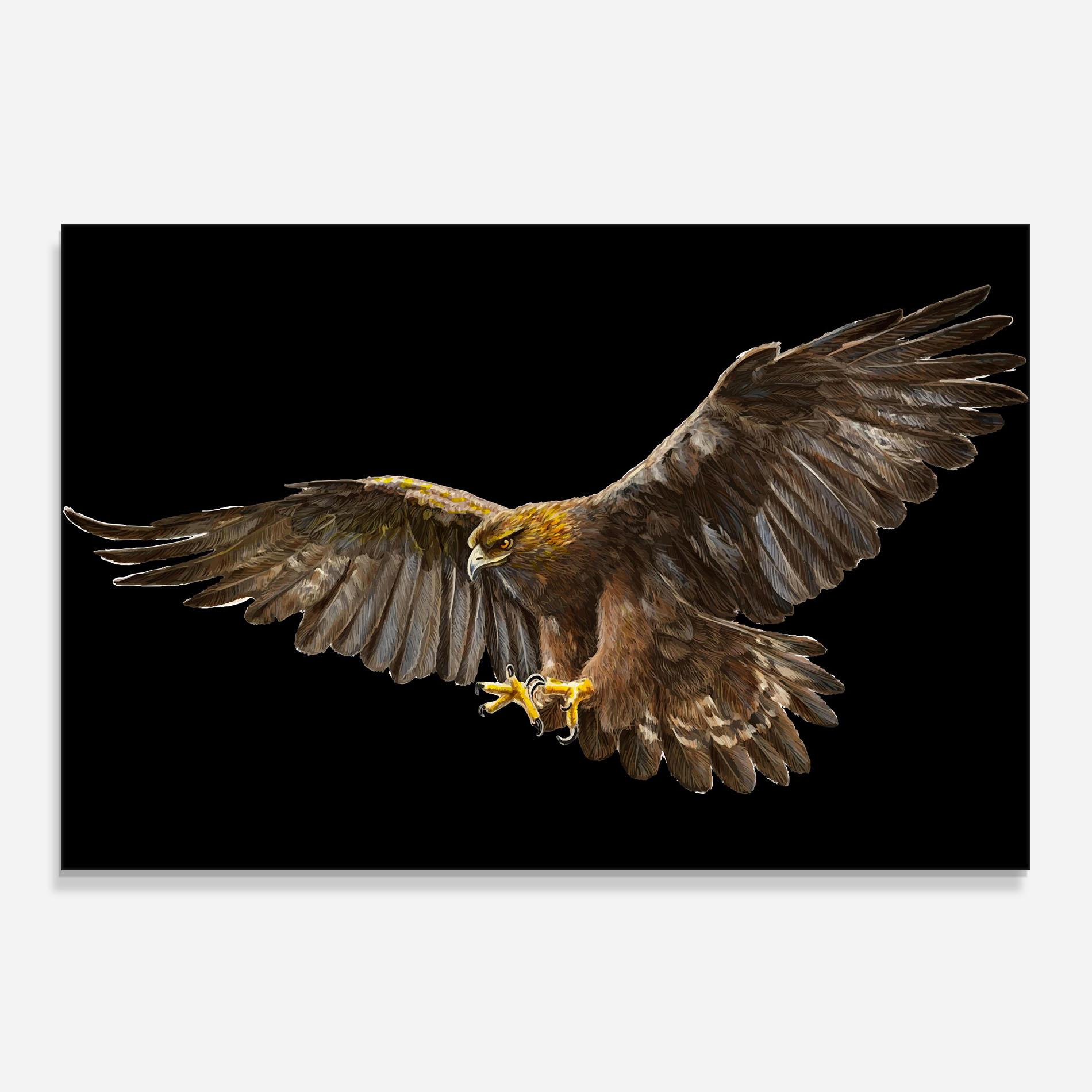 Panel Szklany do Kuchni Eagle On Black mockup 0