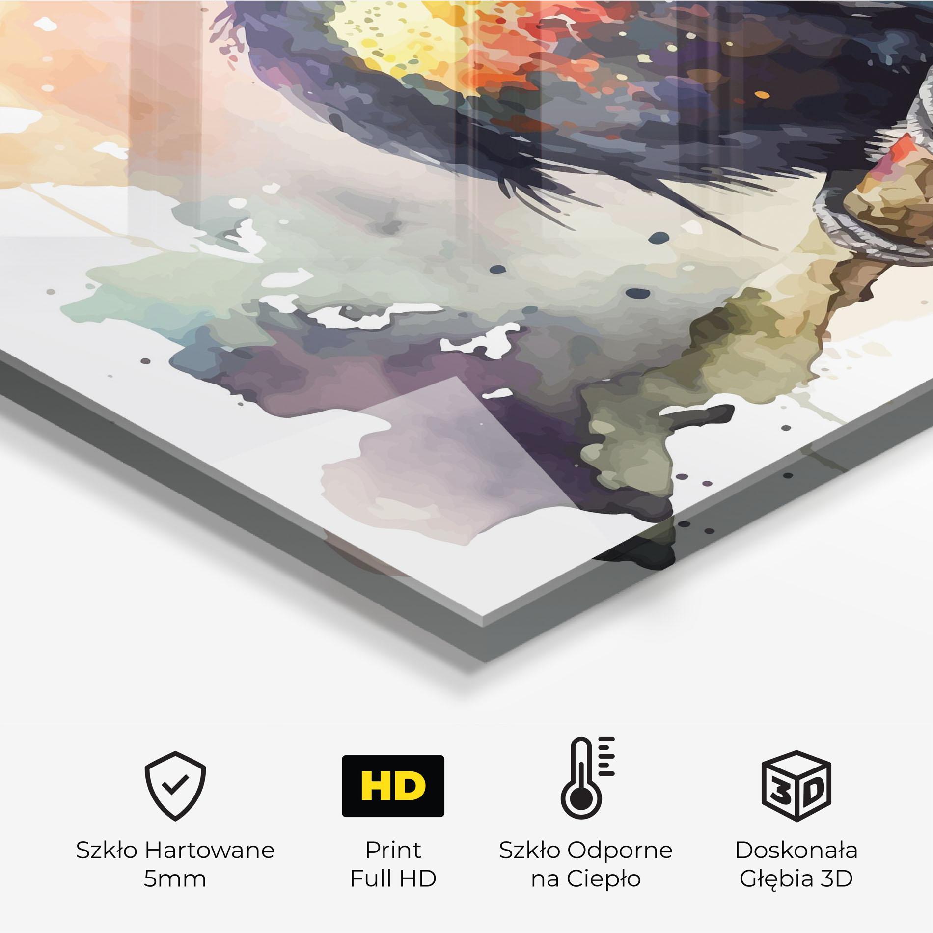 Panel Szklany do Kuchni Beautiful Toucan Art mockup 2