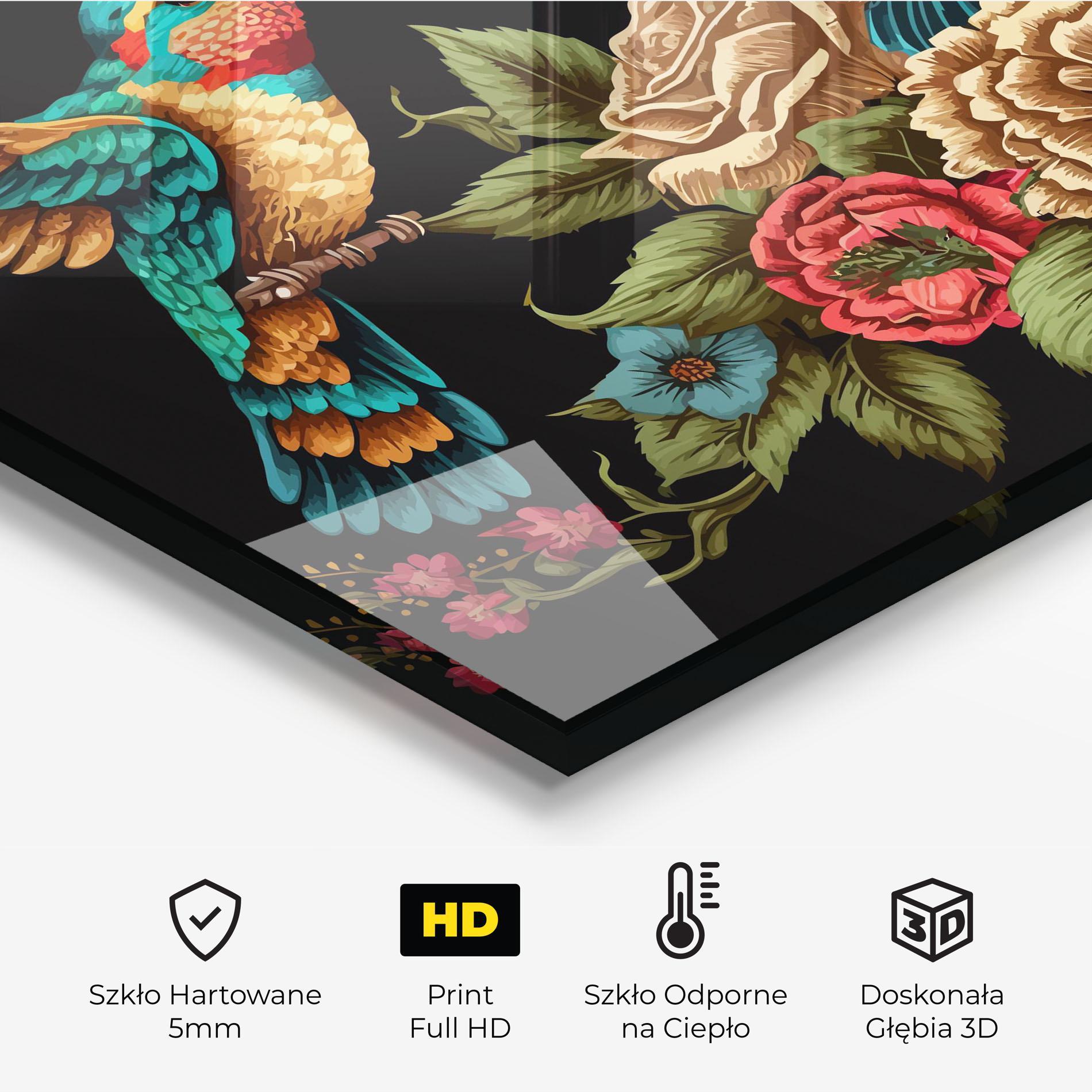 Panel Szklany do Kuchni Blue Birds mockup 2