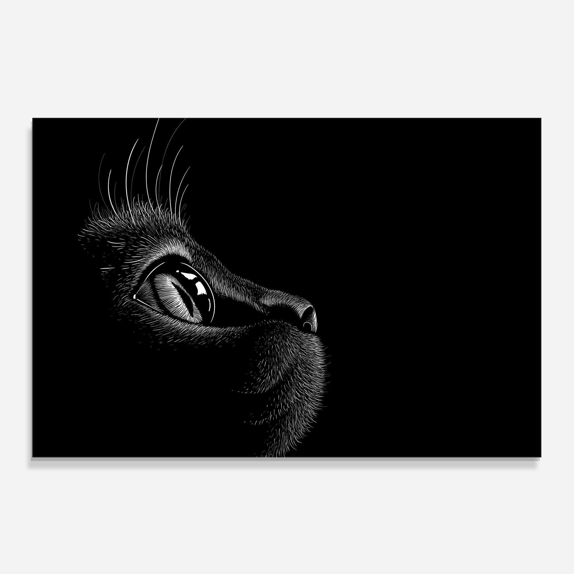 Panel Szklany do Kuchni Glass Eye Cat mockup 0