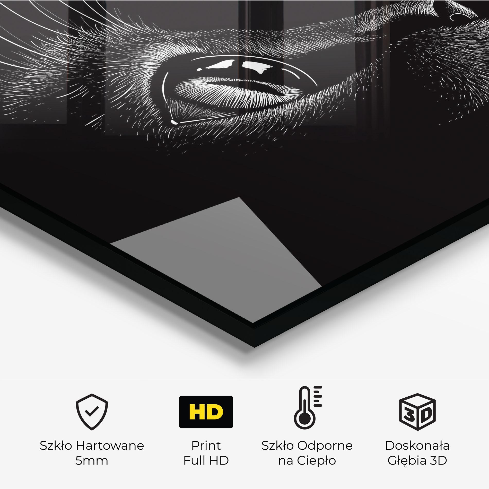 Panel Szklany do Kuchni Glass Eye Cat mockup 2