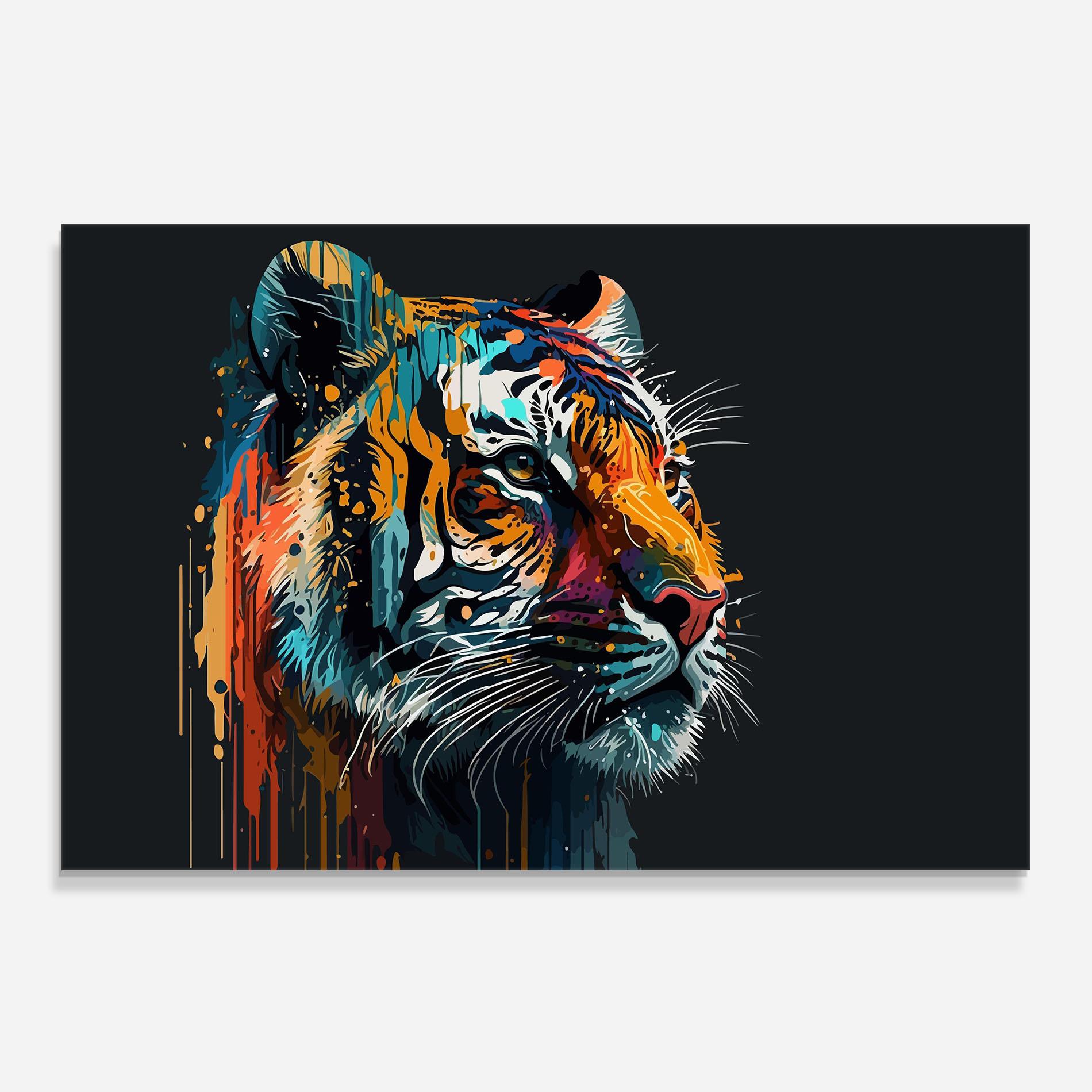 Panel Szklany do Kuchni Color Mix Tiger mockup 0