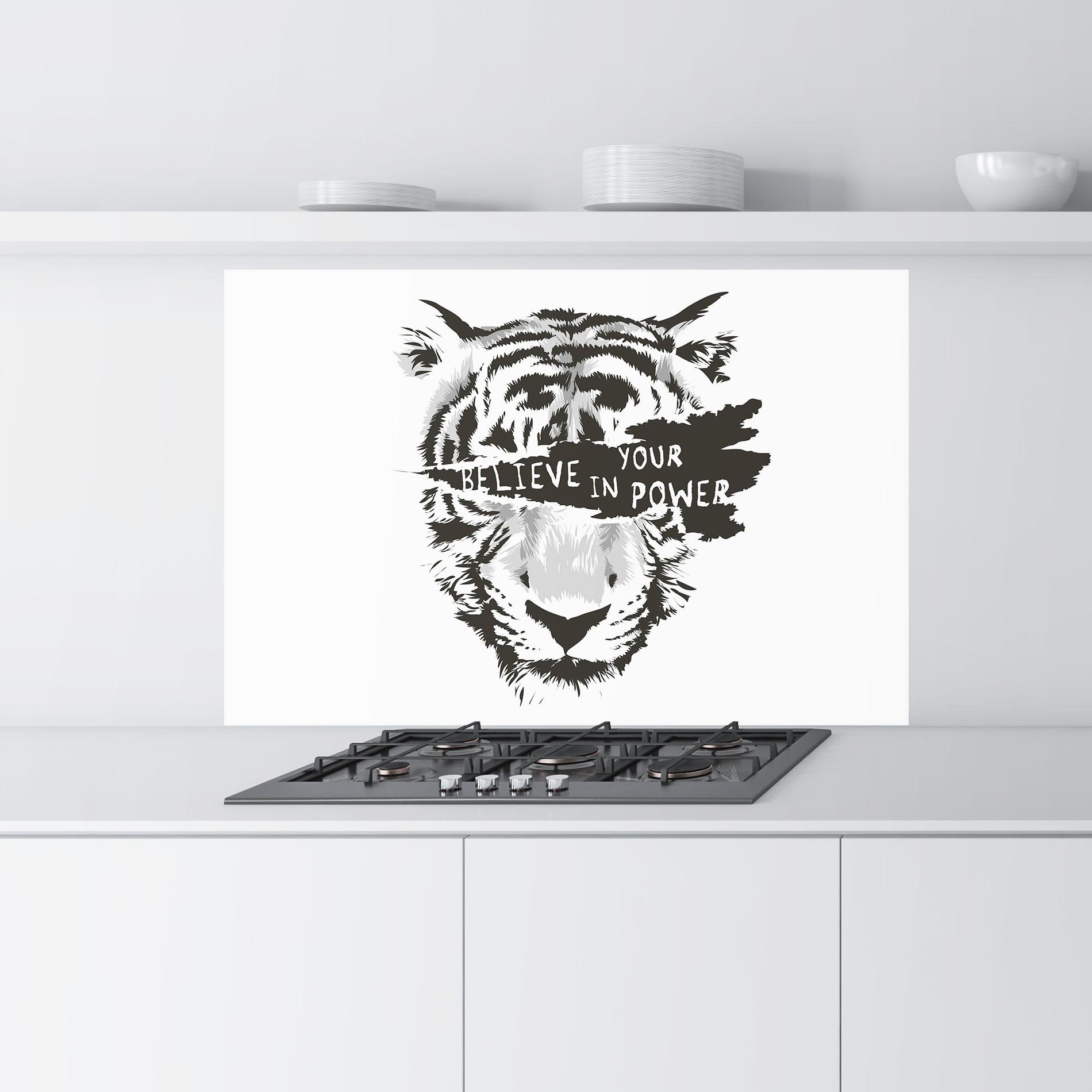 Panel Szklany do Kuchni Belive In Your Power mockup 9