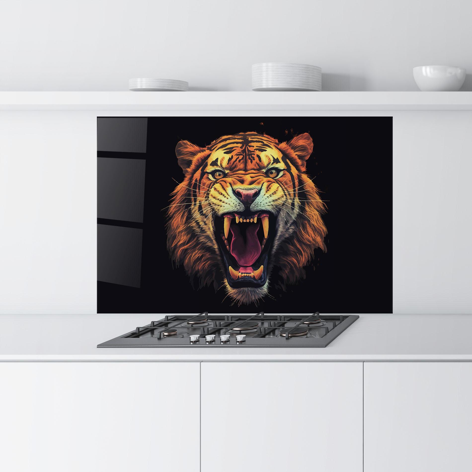 Panel Szklany do Kuchni Tiger Bite mockup 9