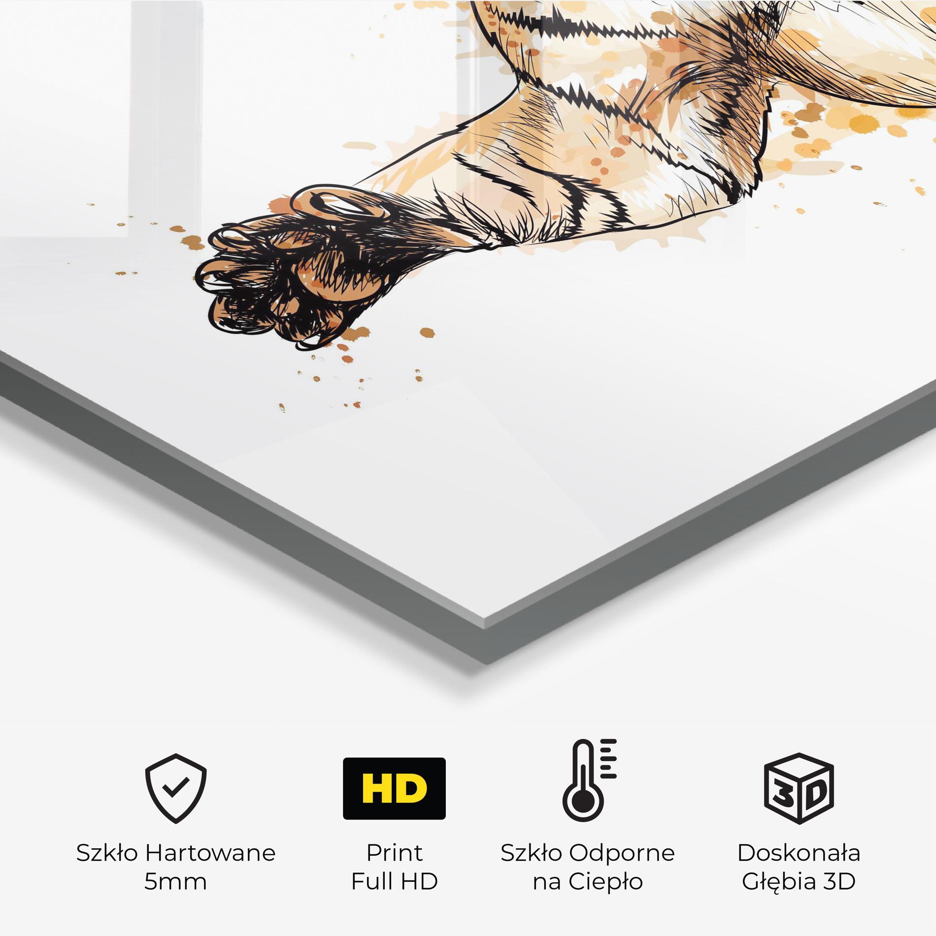Panel Szklany do Kuchni Tiger Jump mockup 2