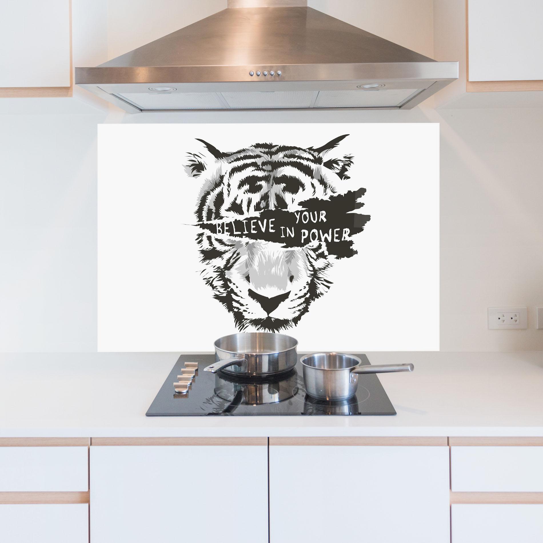 Panel Szklany do Kuchni Belive In Your Power mockup 5