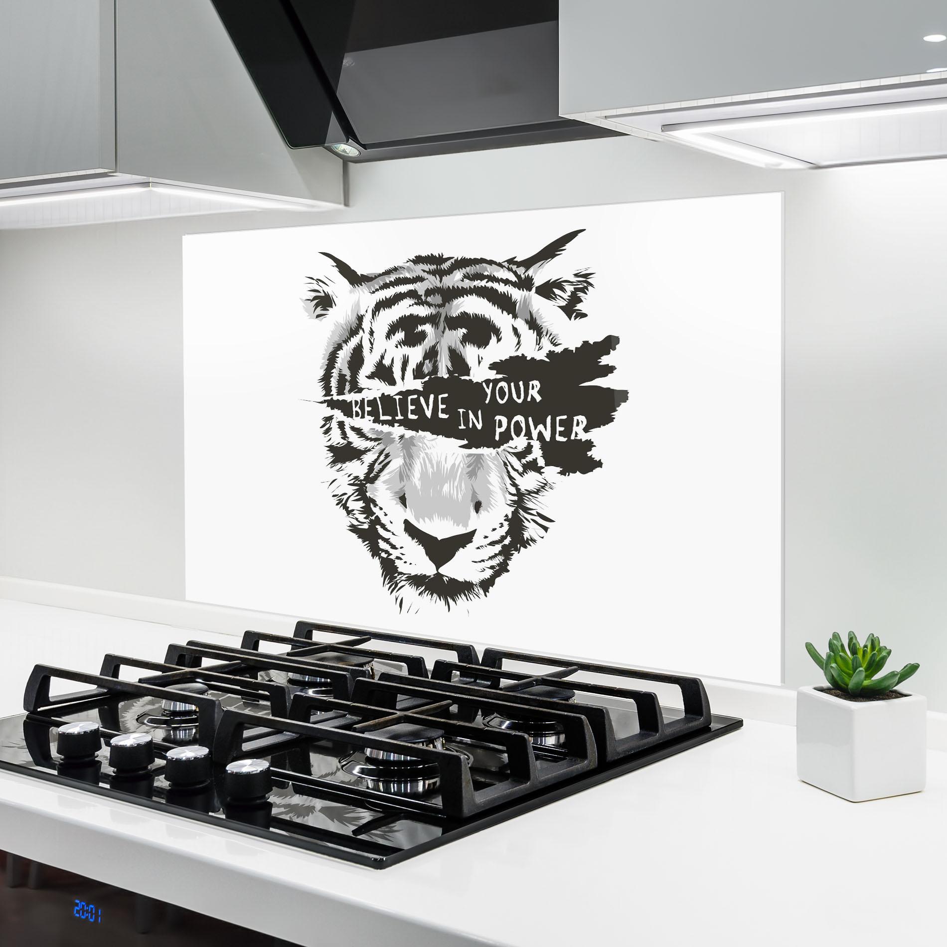 Panel Szklany do Kuchni Belive In Your Power mockup 6