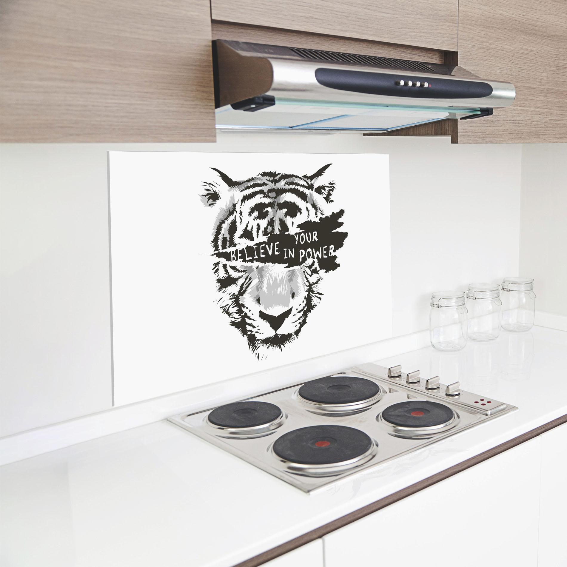 Panel Szklany do Kuchni Belive In Your Power mockup 8