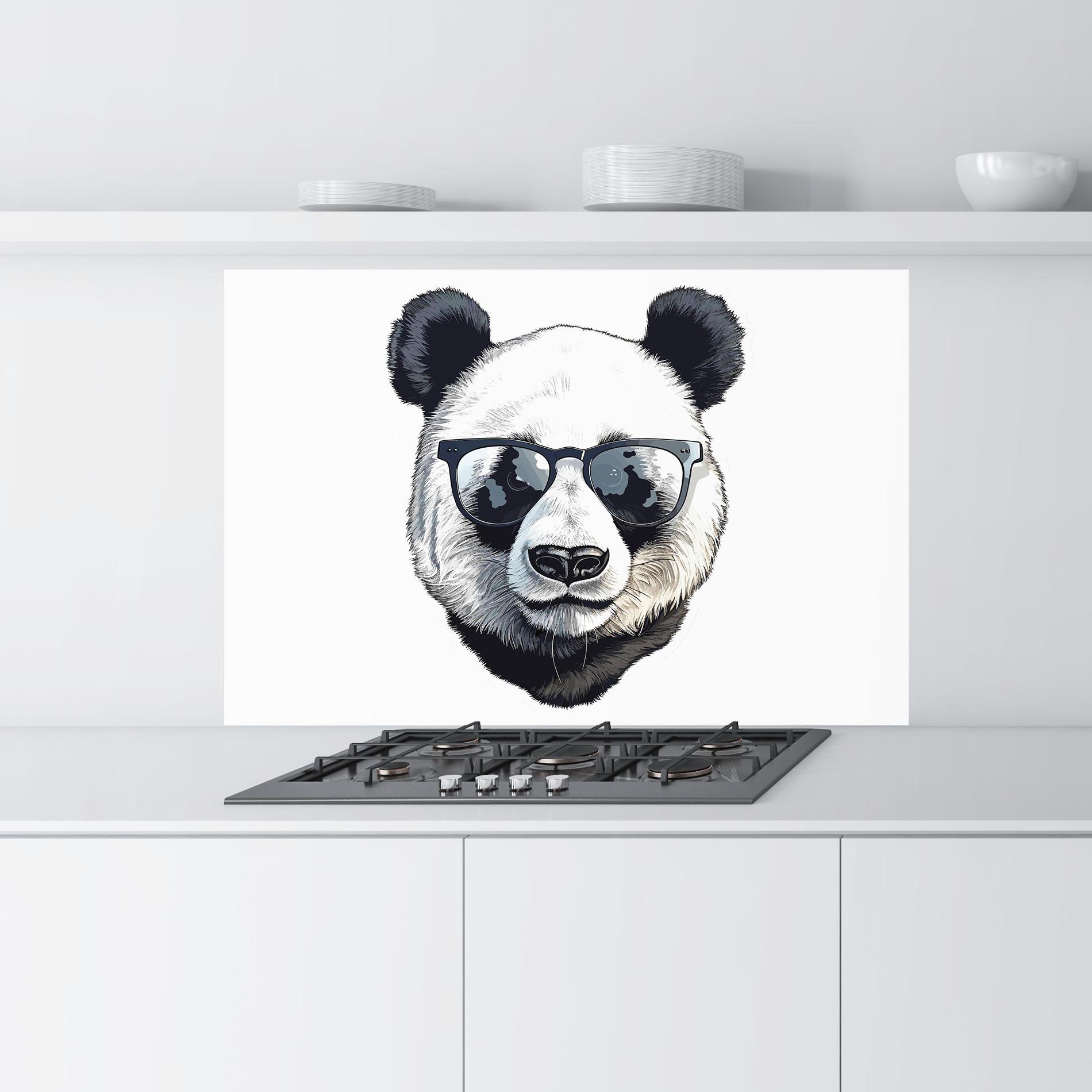 Panel Szklany do Kuchni Cute Glasses Panda mockup 9