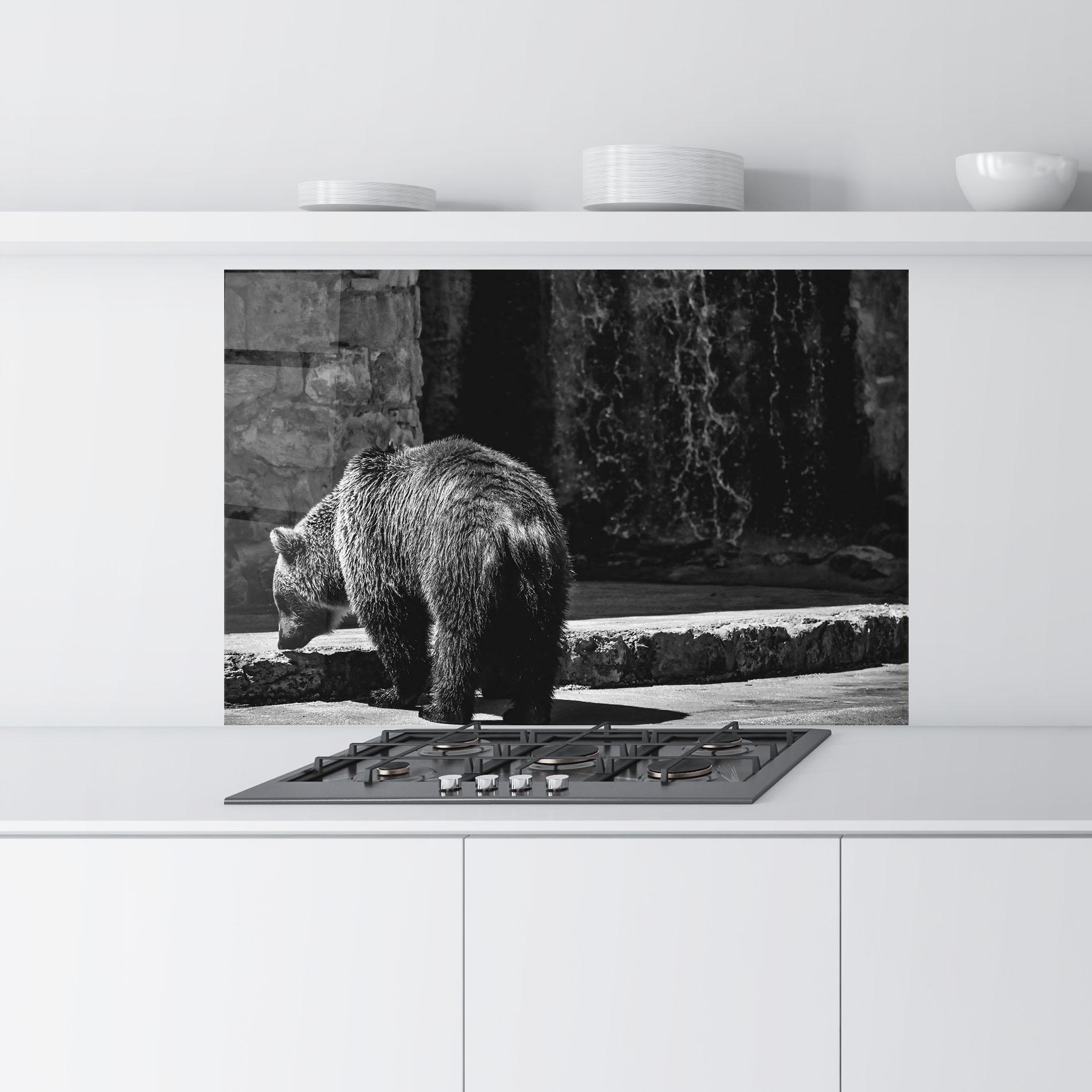 Panel Szklany do Kuchni Grey Bear mockup 9