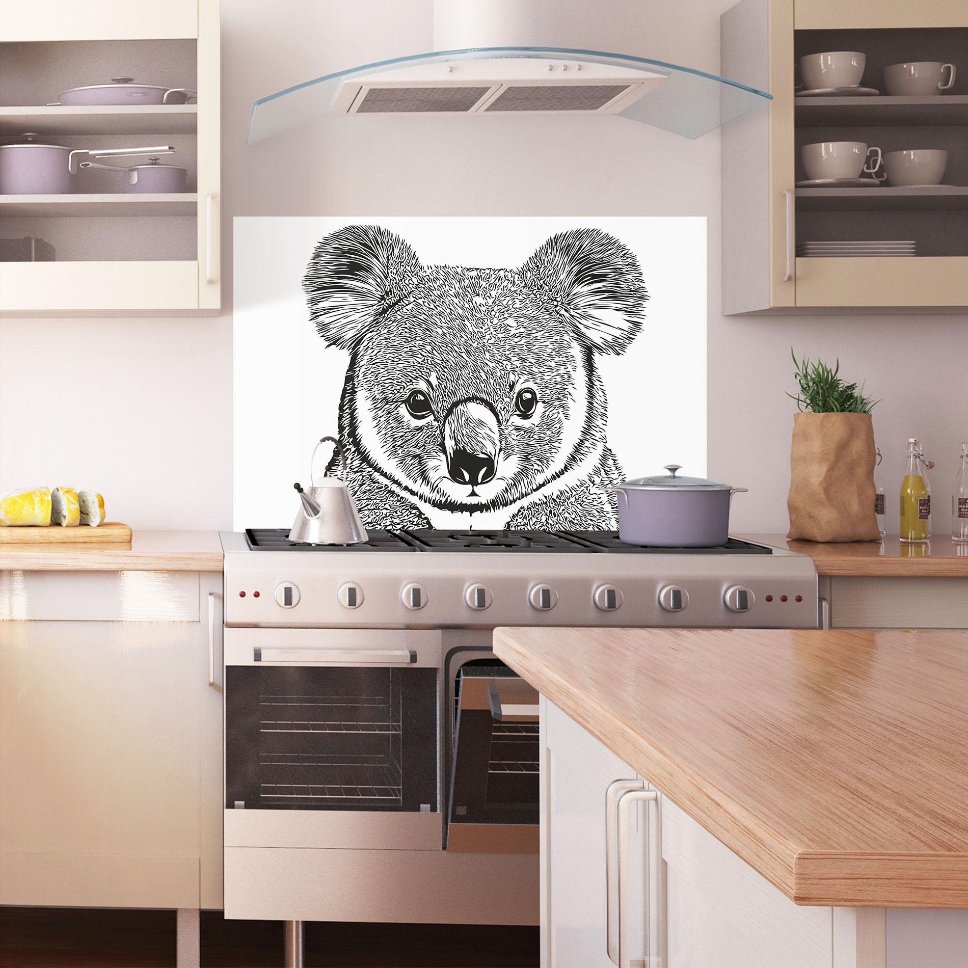 Panel Szklany do Kuchni Koala Line mockup 1