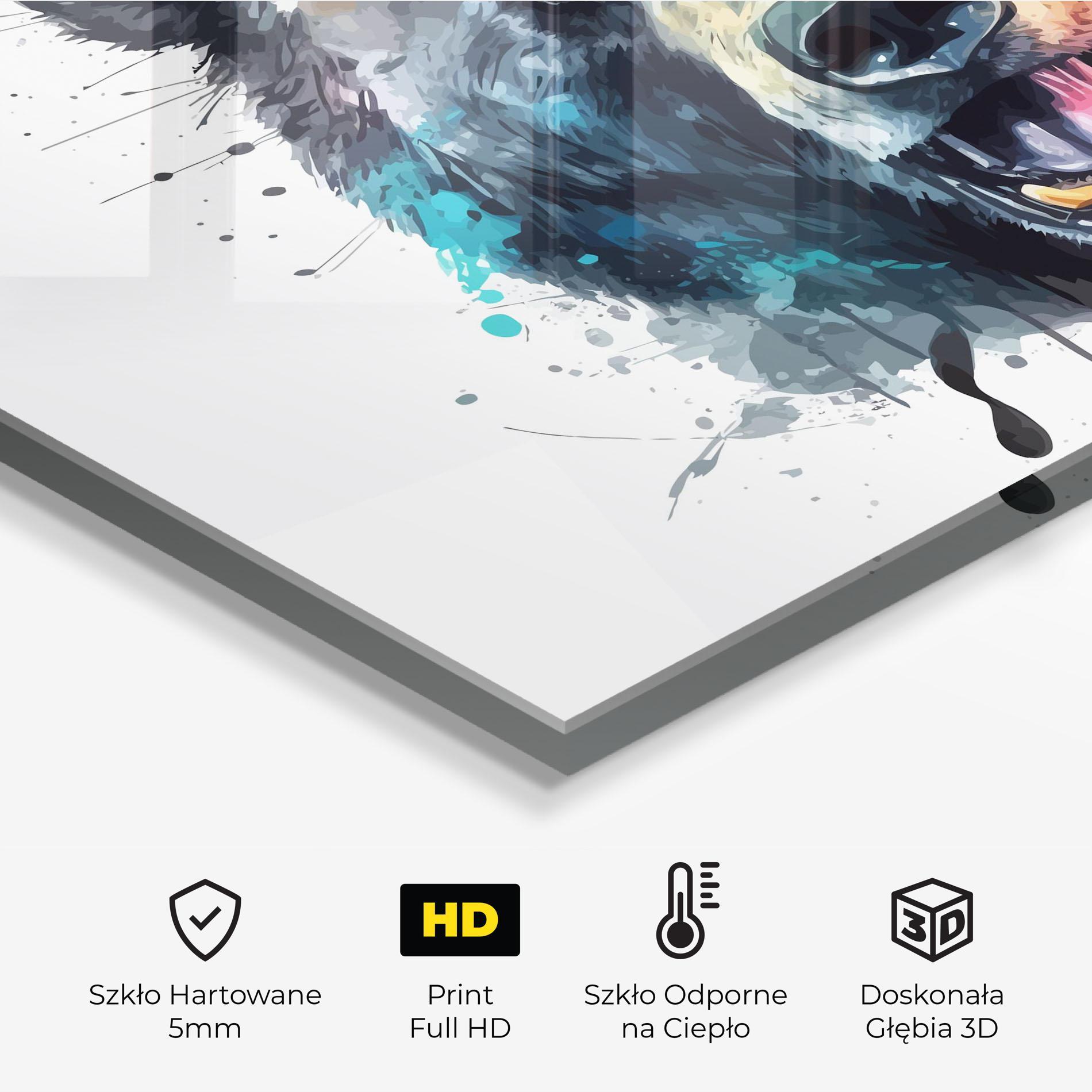 Panel Szklany do Kuchni Artistic Bear Head mockup 2