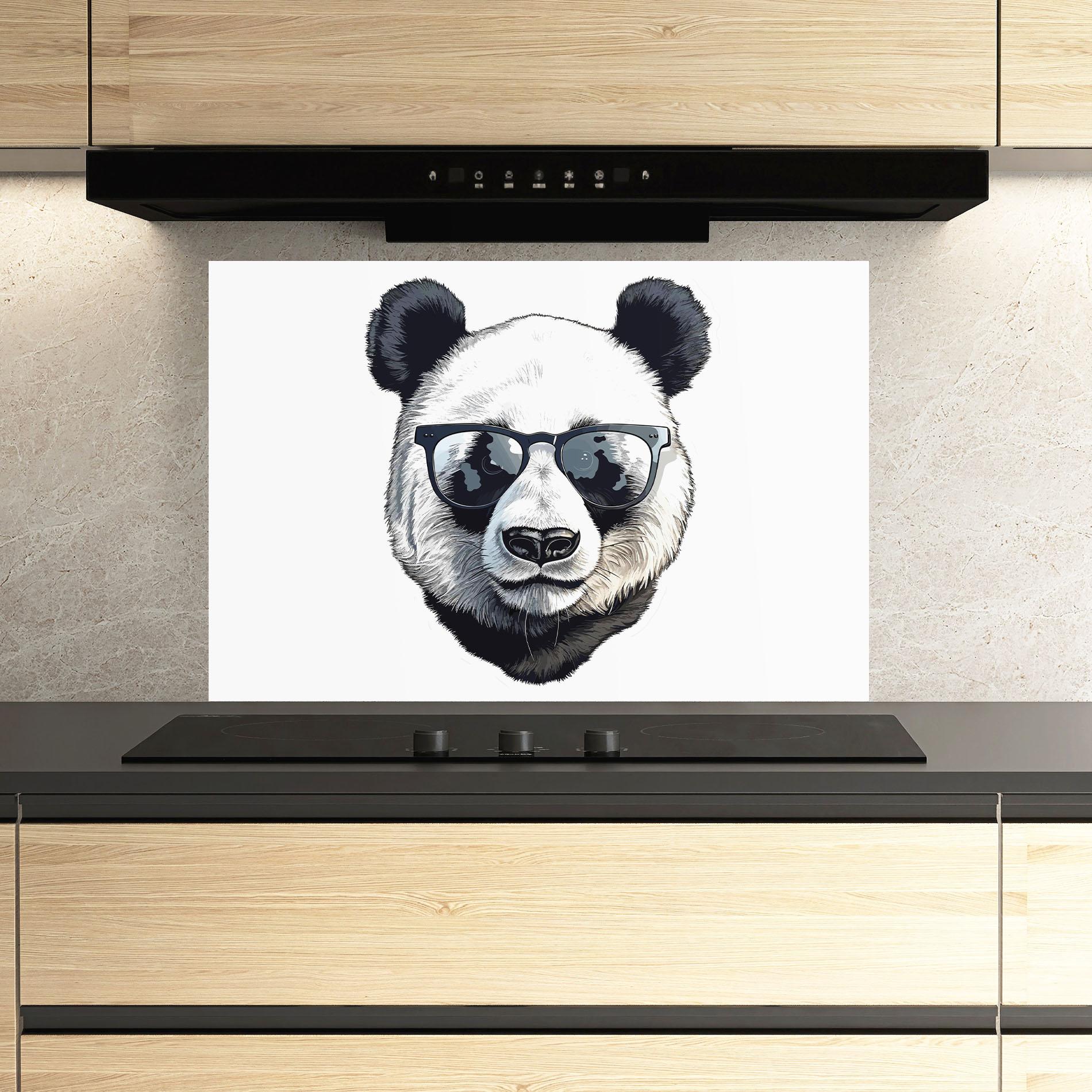 Panel Szklany do Kuchni Cute Glasses Panda mockup 3
