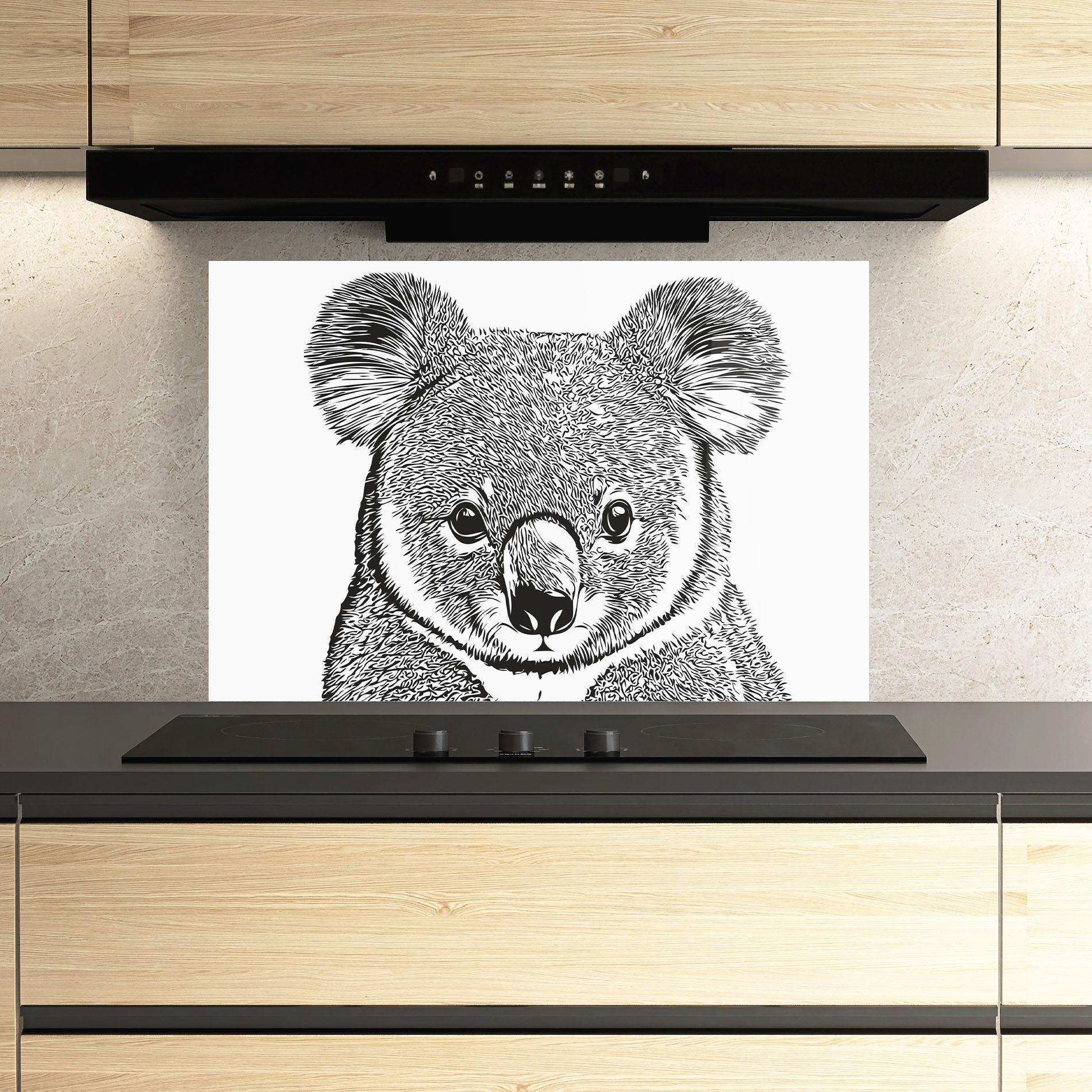 Panel Szklany do Kuchni Koala Line mockup 3