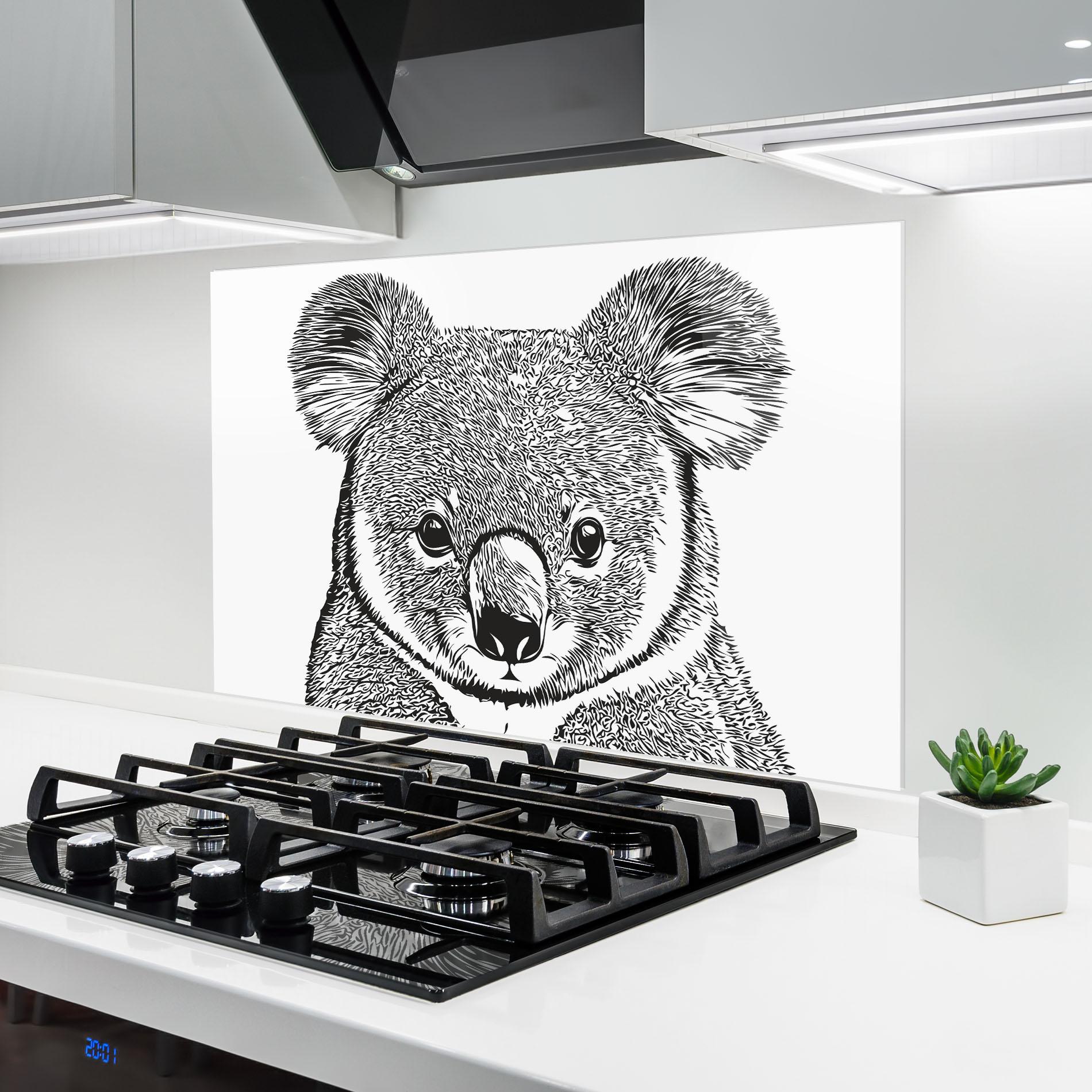 Panel Szklany do Kuchni Koala Line mockup 6