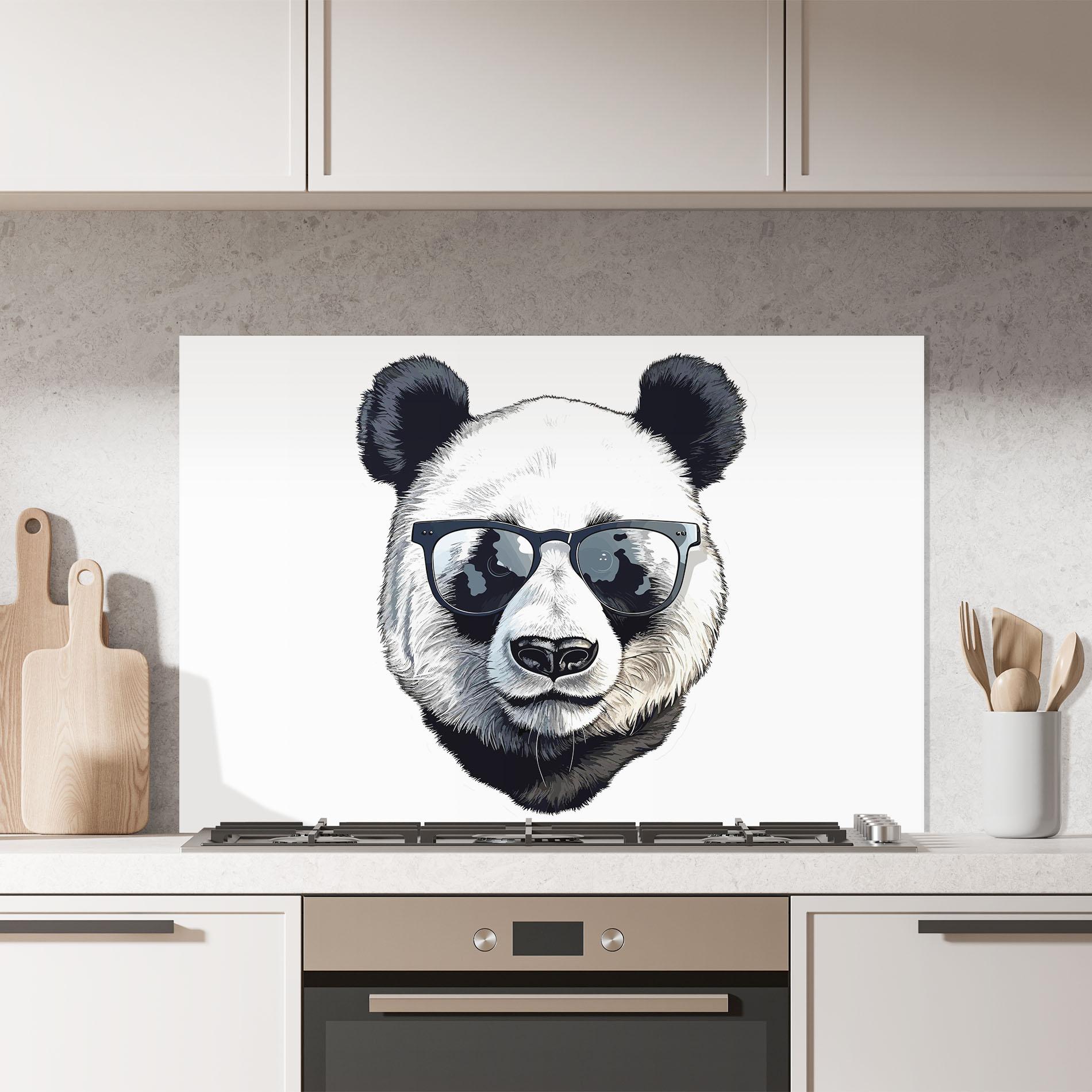 Panel Szklany do Kuchni Cute Glasses Panda mockup 7