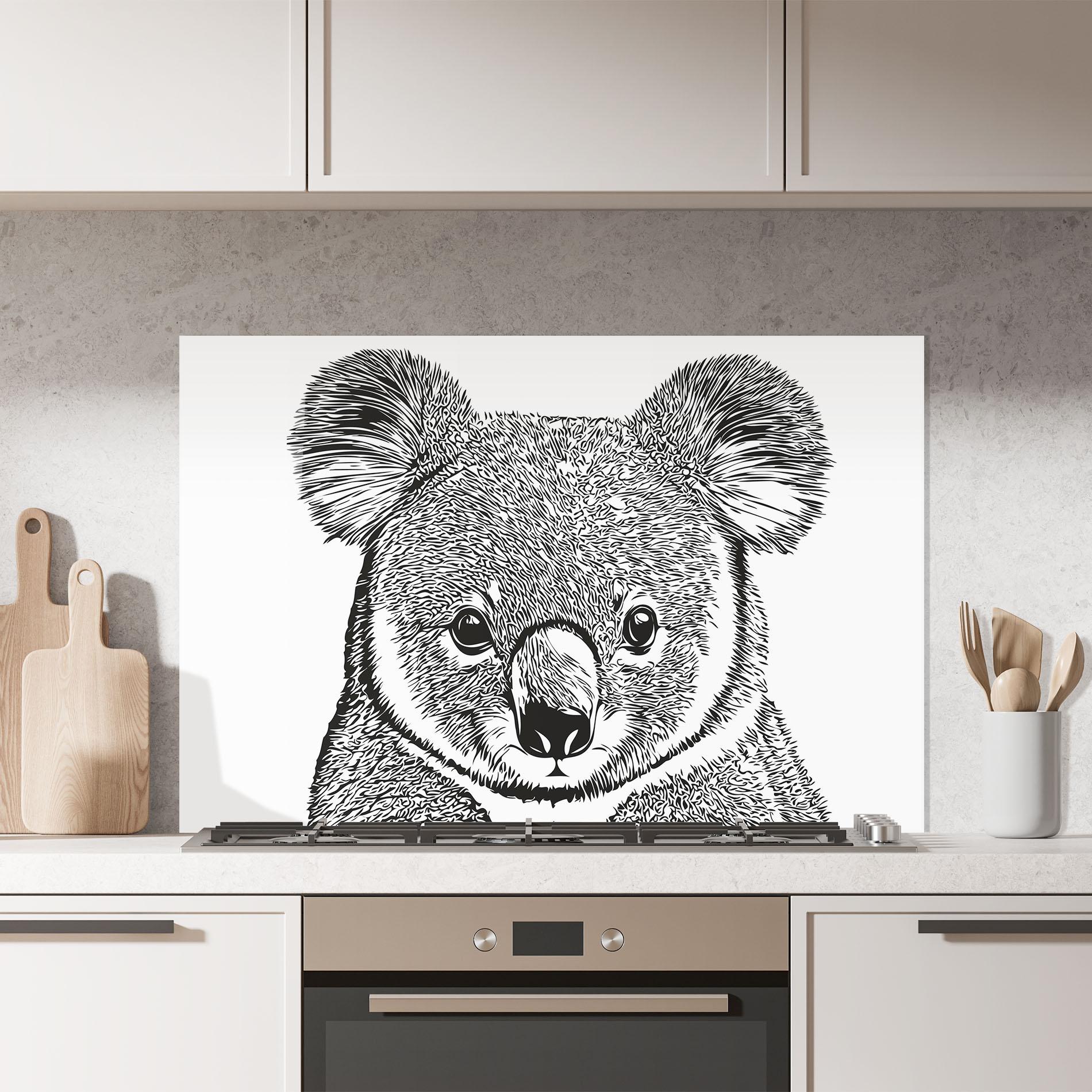 Panel Szklany do Kuchni Koala Line mockup 7
