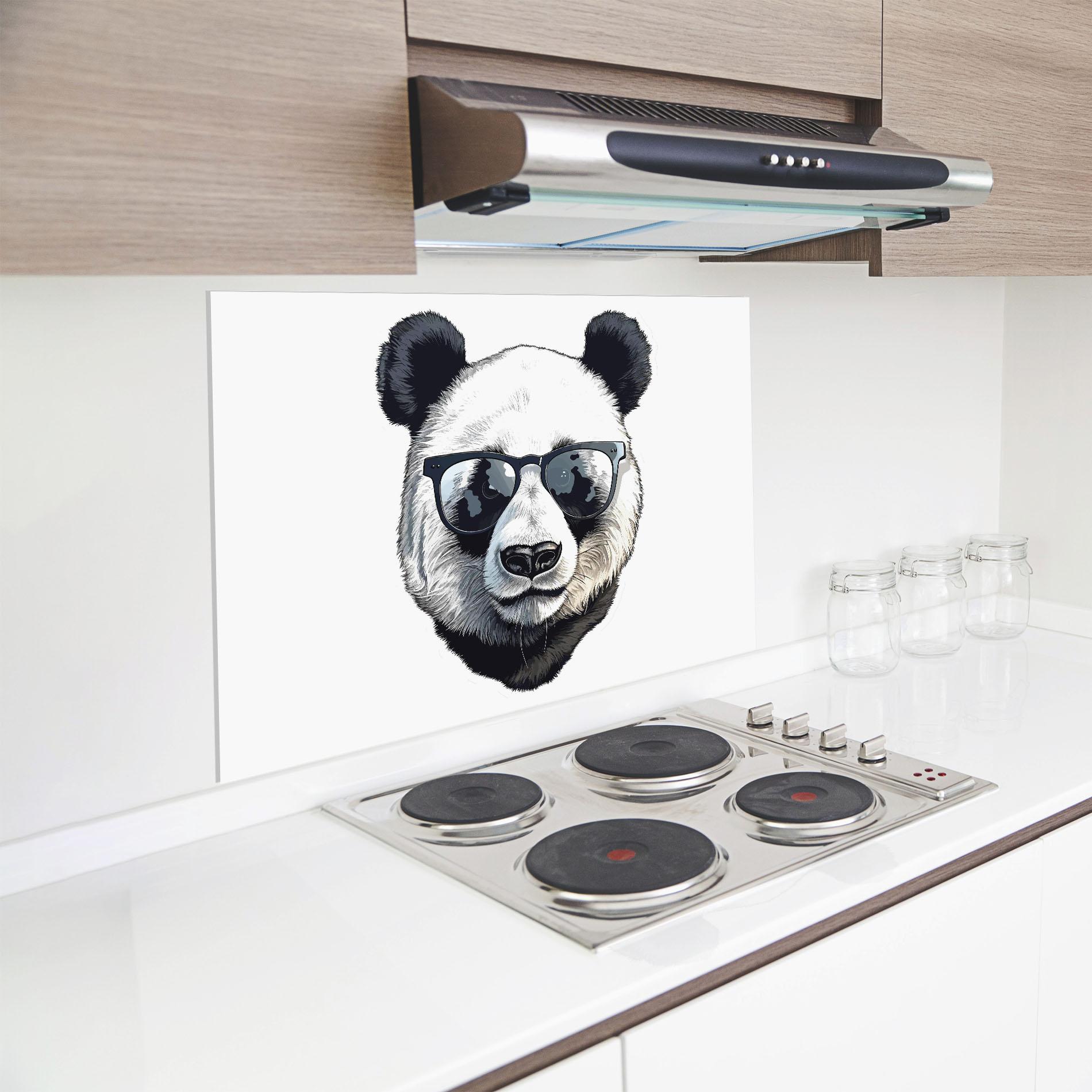 Panel Szklany do Kuchni Cute Glasses Panda mockup 8