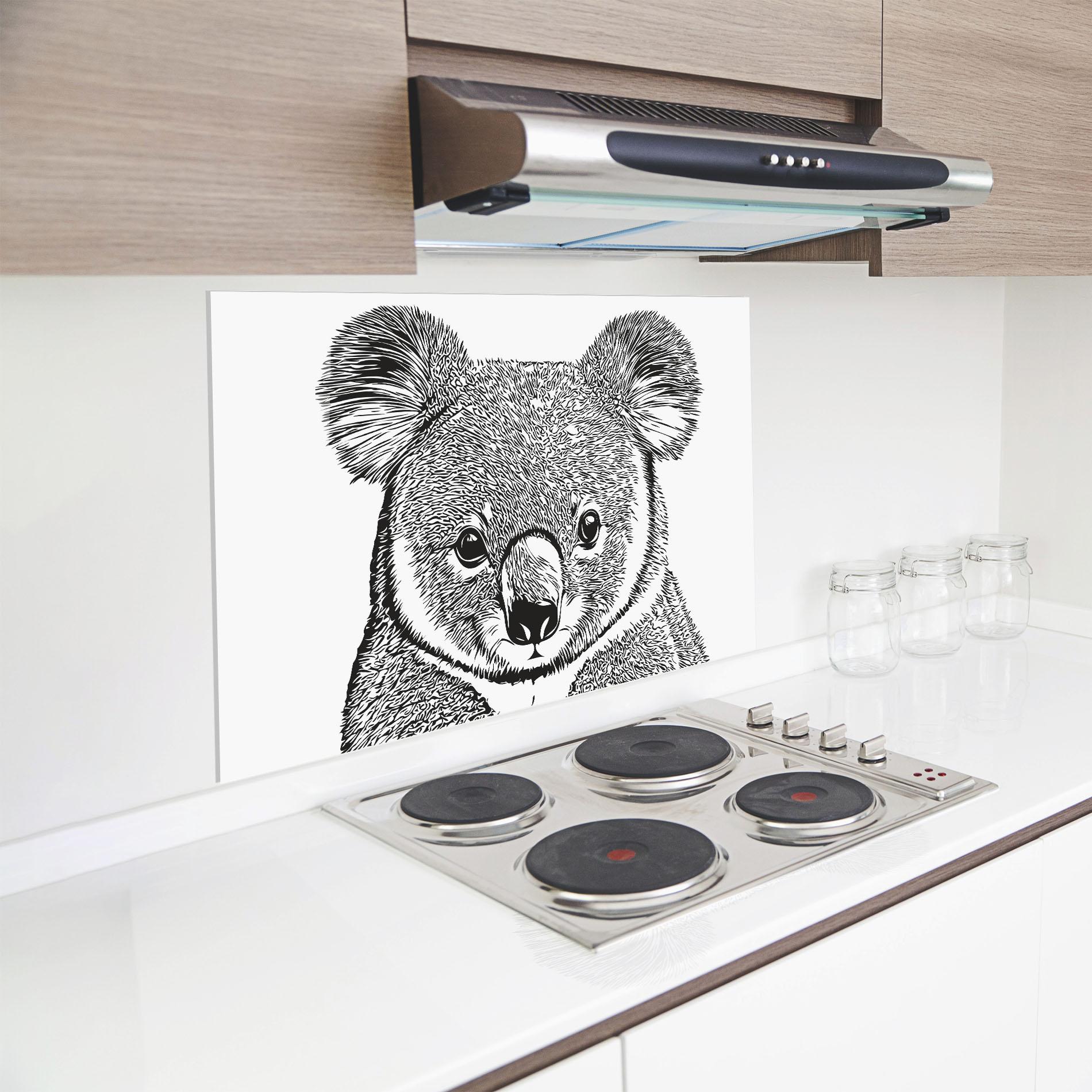Panel Szklany do Kuchni Koala Line mockup 8