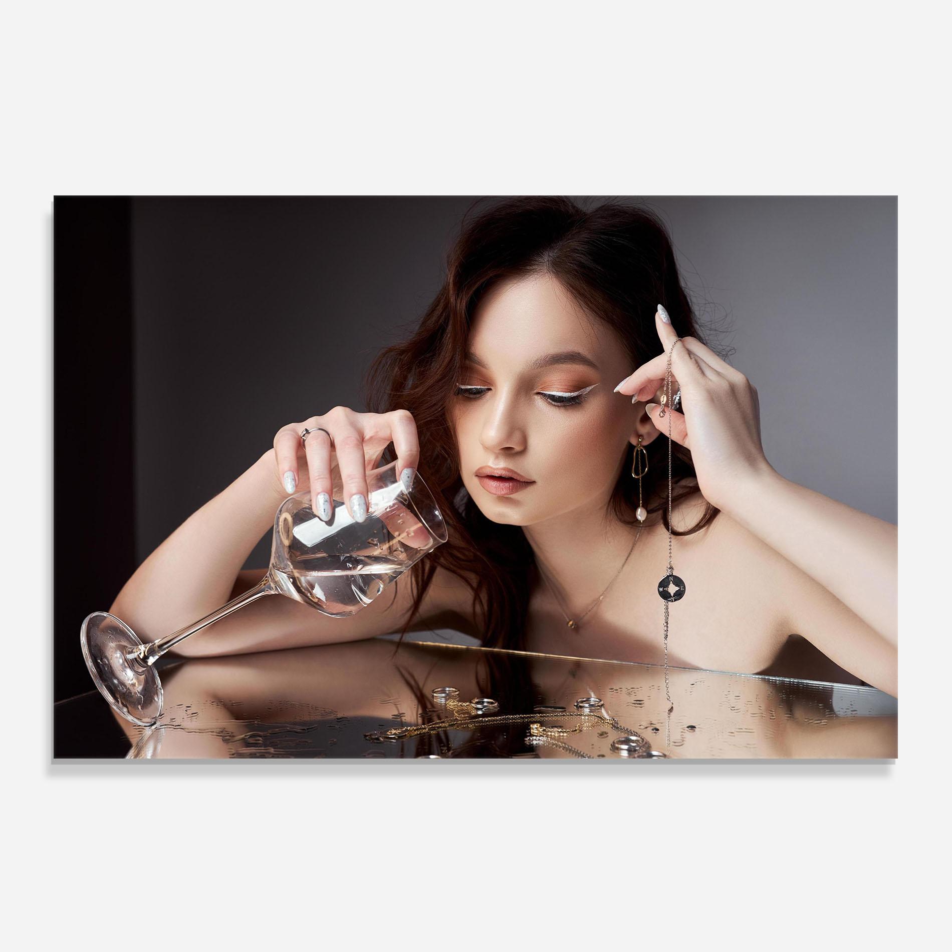 Panel Szklany do Kuchni Wet Rings mockup 0