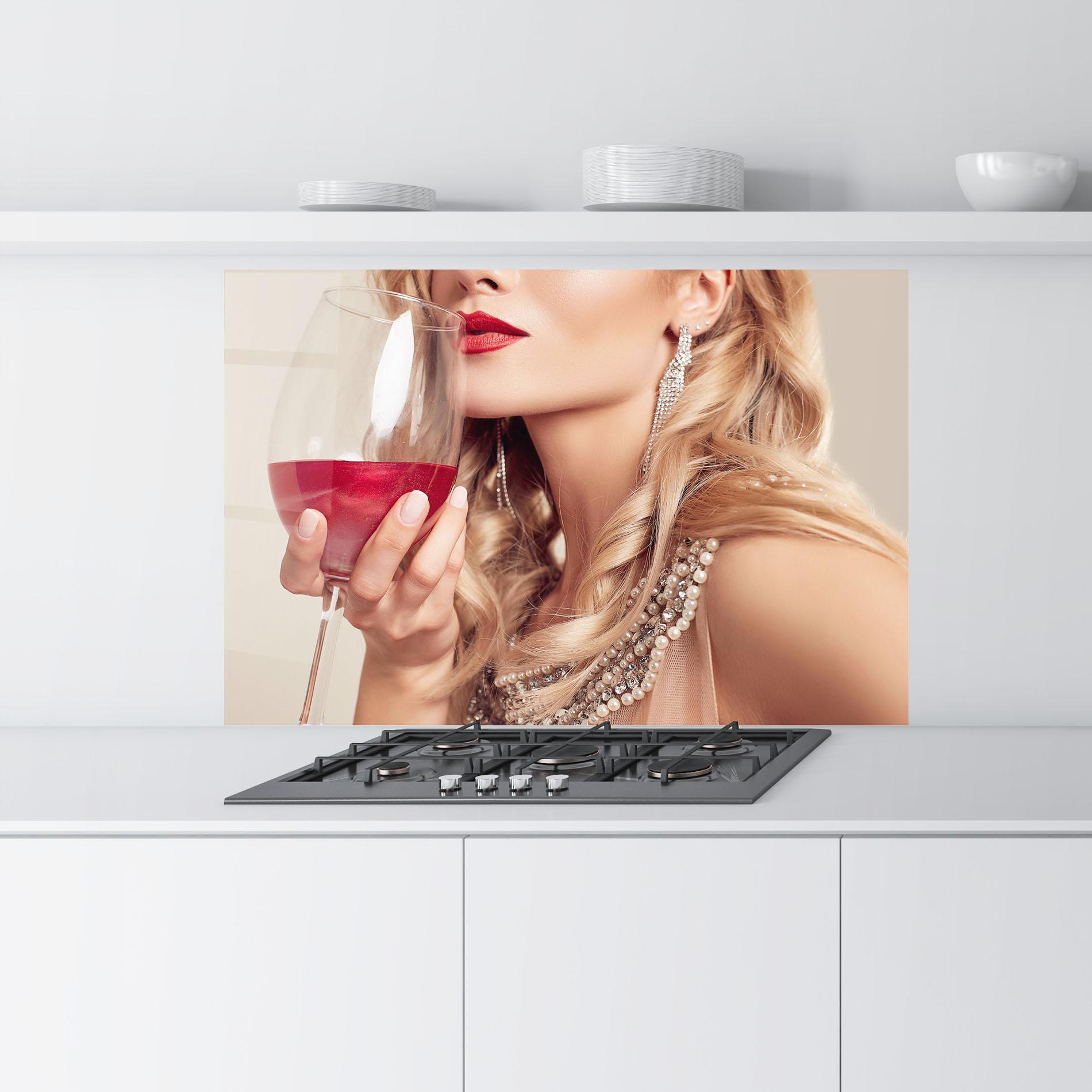 Panel Szklany do Kuchni Pretty Accessory And Wine mockup 9