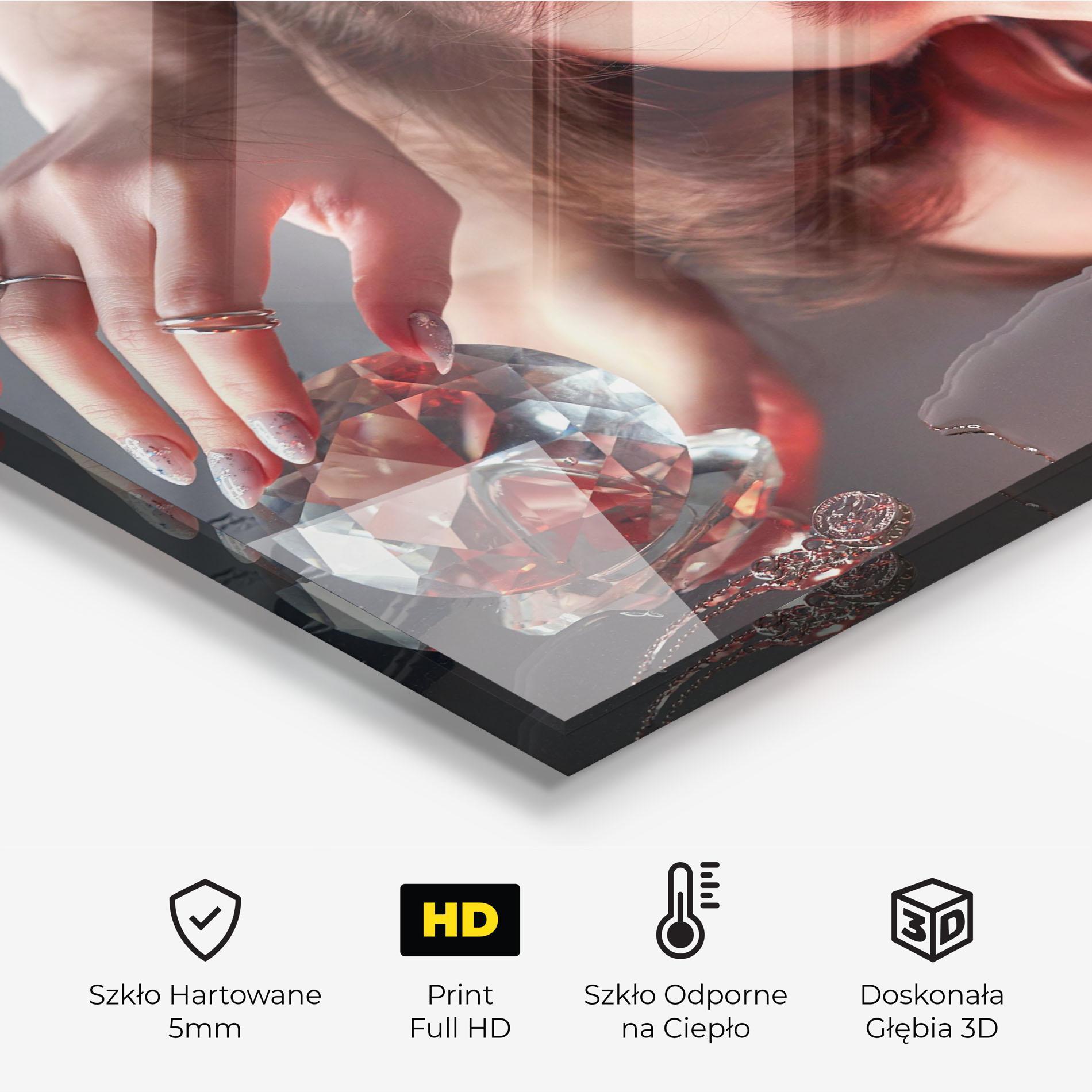 Panel Szklany do Kuchni Big Diamond Hand mockup 2