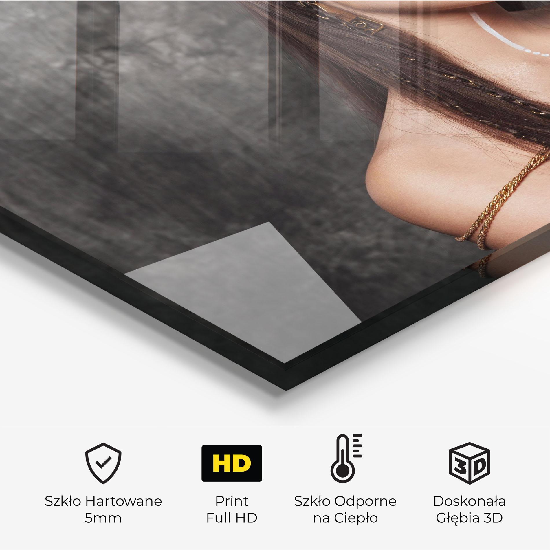 Panel Szklany do Kuchni Gold Hair Accessory mockup 2