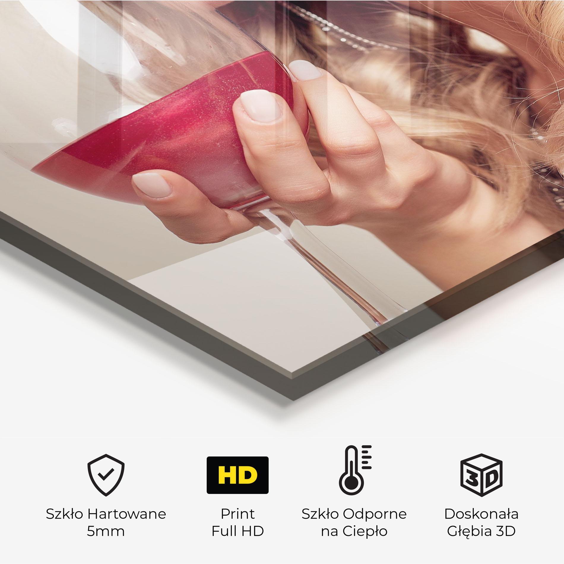 Panel Szklany do Kuchni Pretty Accessory And Wine mockup 2