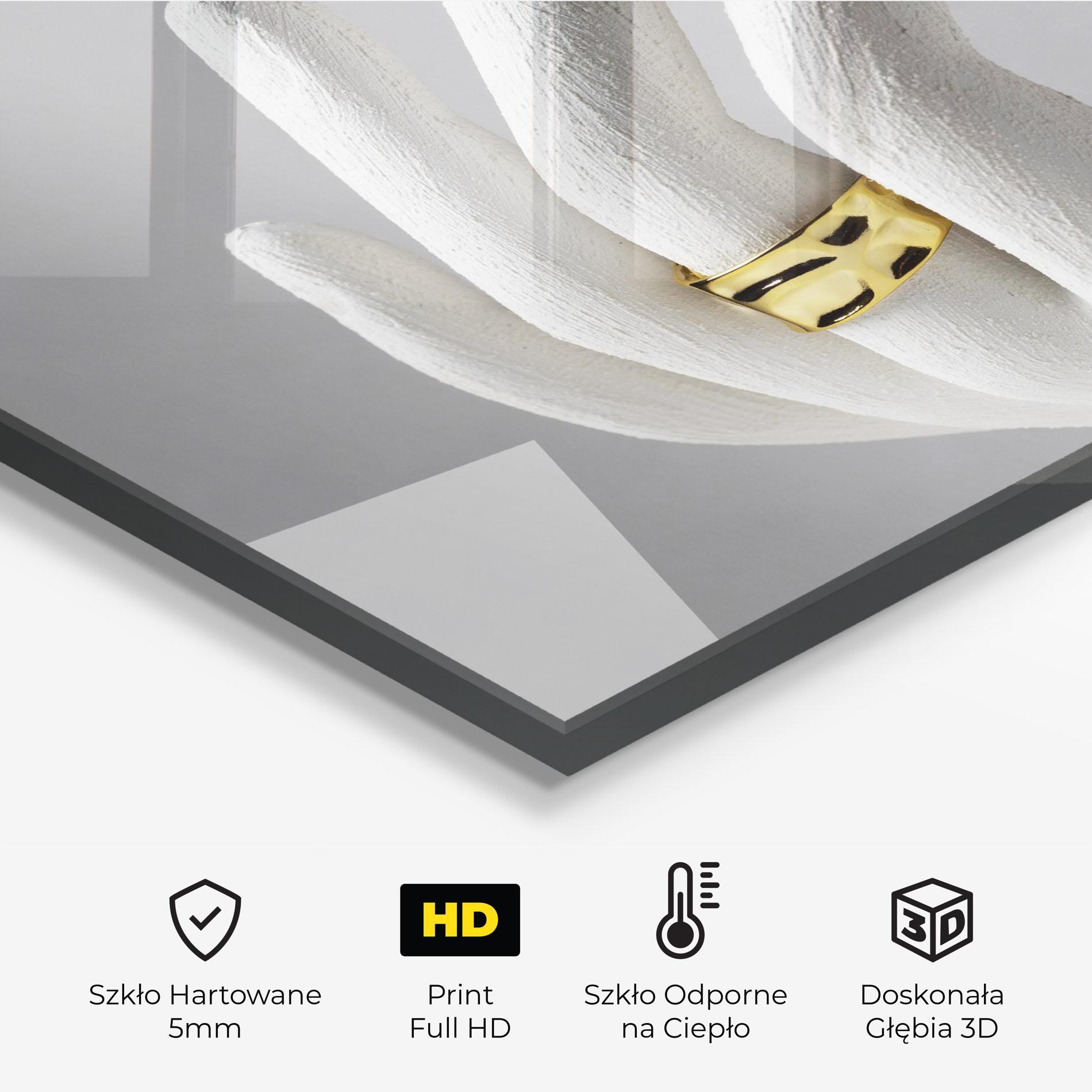 Panel Szklany do Kuchni Stand Display Rings mockup 2